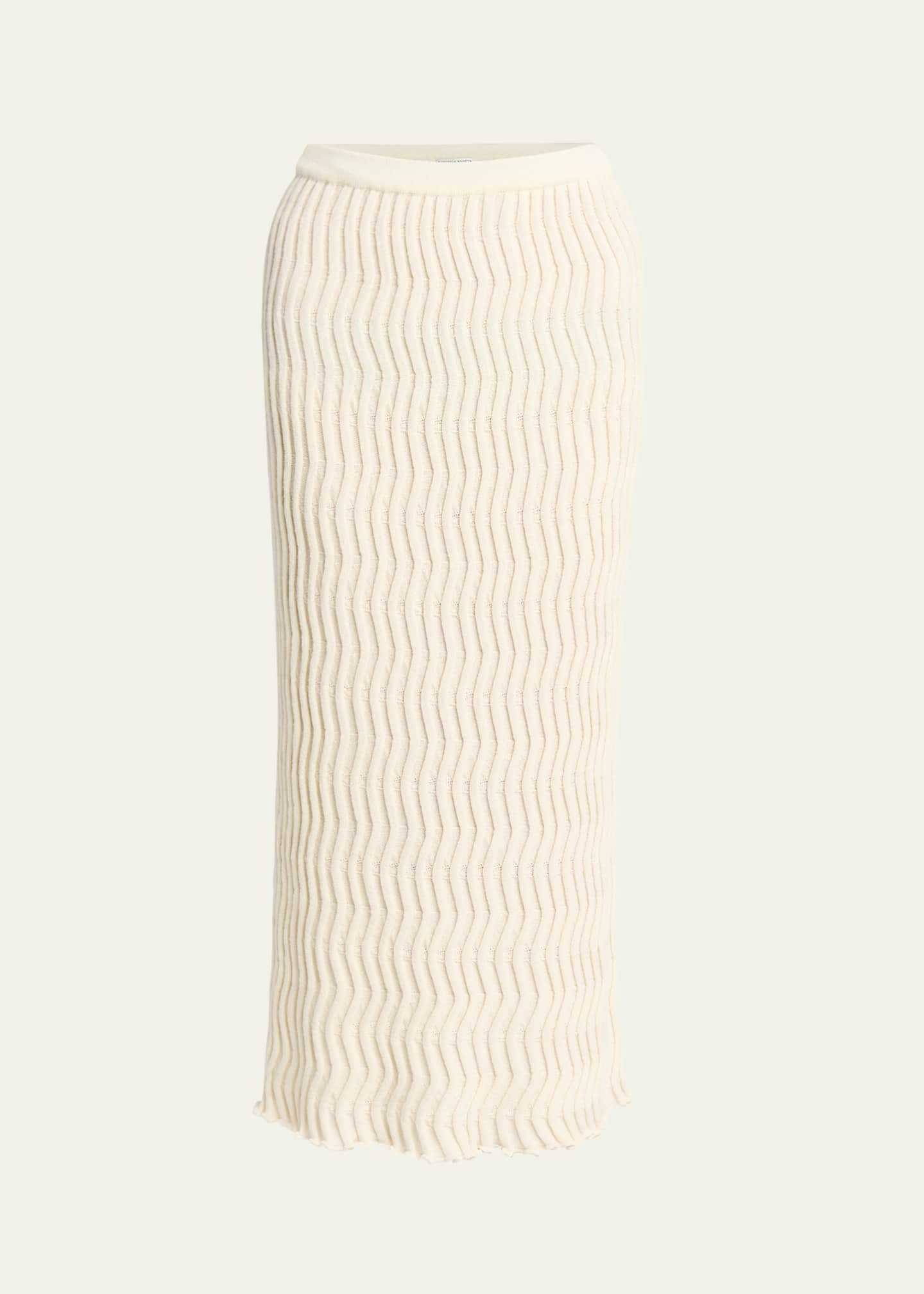 Bottega Veneta Zigzag Knit Slim Midi Skirt - Bergdorf Goodman