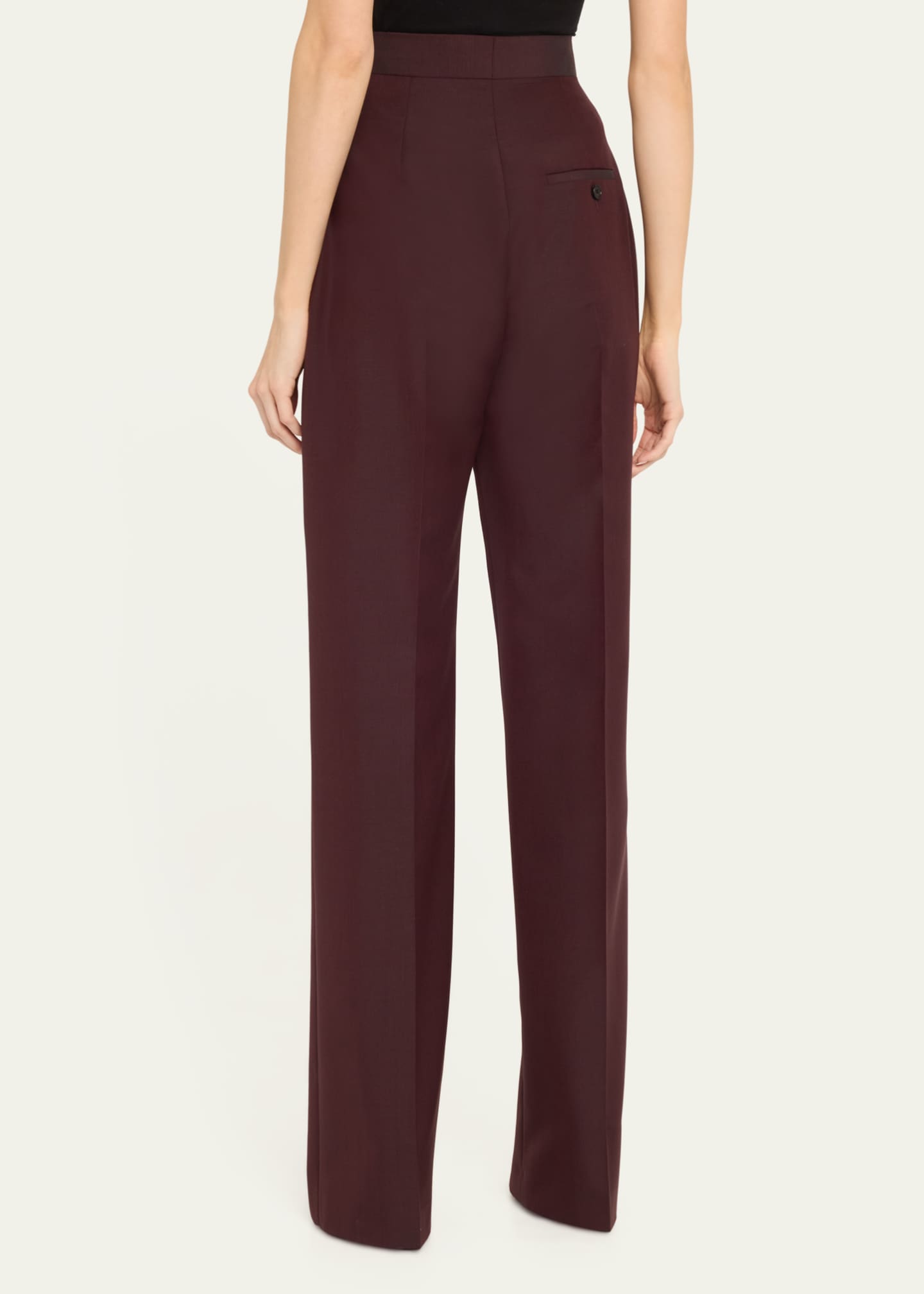 McQueen High-Rise Wide-Leg Wool Trousers Image 3 of 5