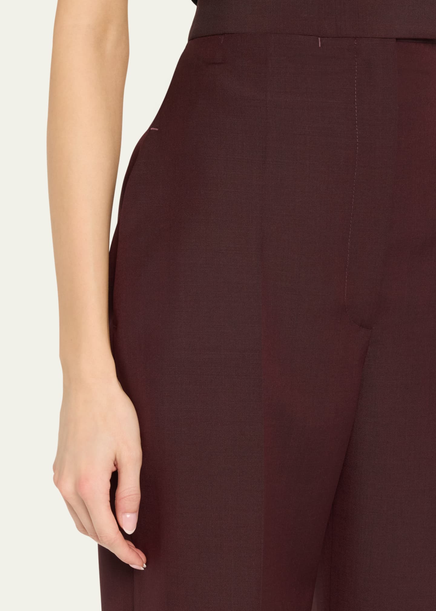 McQueen High-Rise Wide-Leg Wool Trousers Image 5 of 5