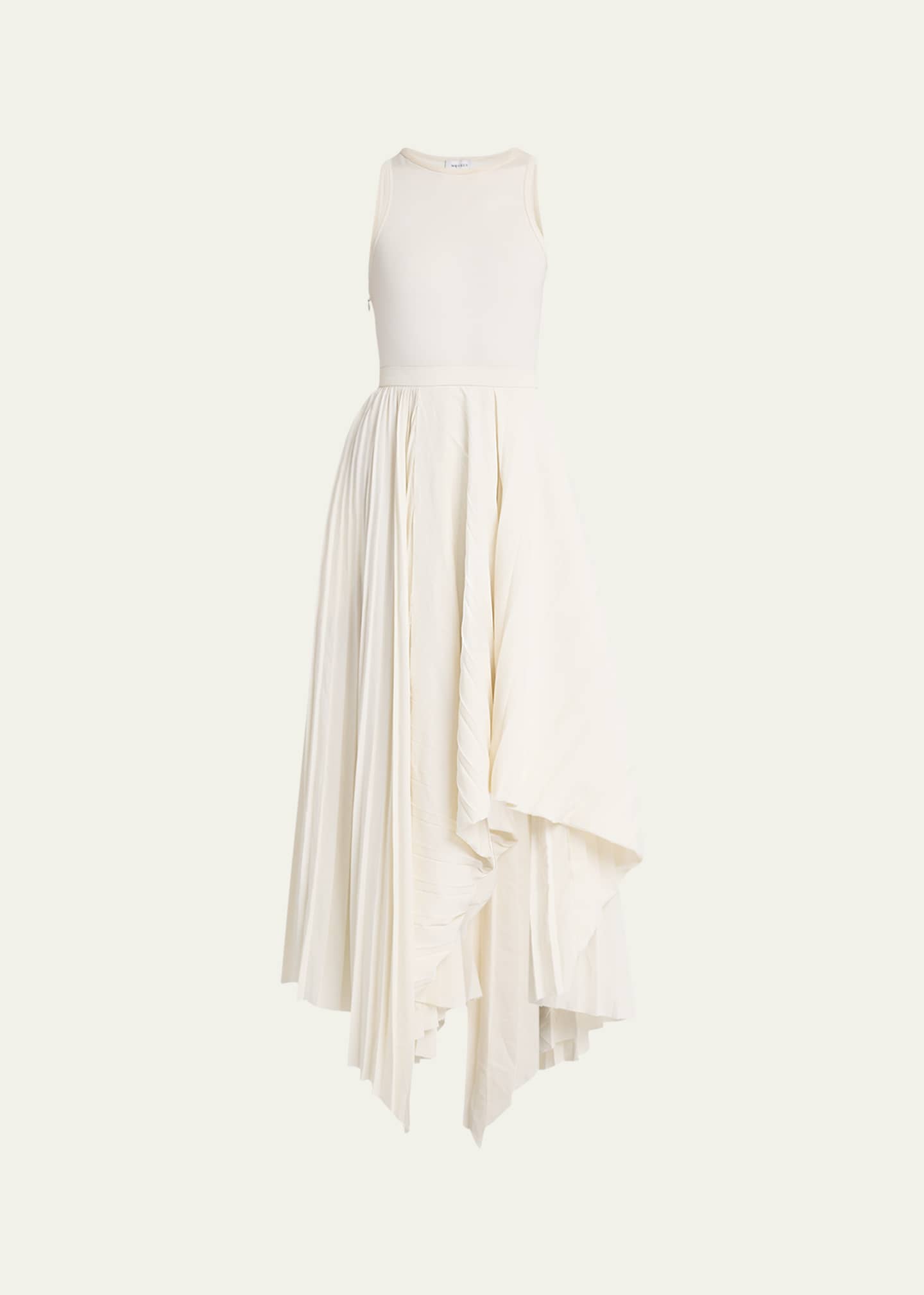 McQueen Sleeveless Pleated Skirt Maxi Dress Image 1 of 5