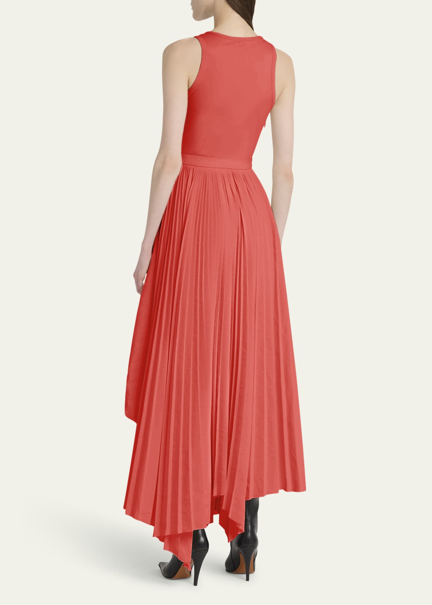 McQueen Sleeveless Pleated Skirt Maxi Dress Image 3 of 5