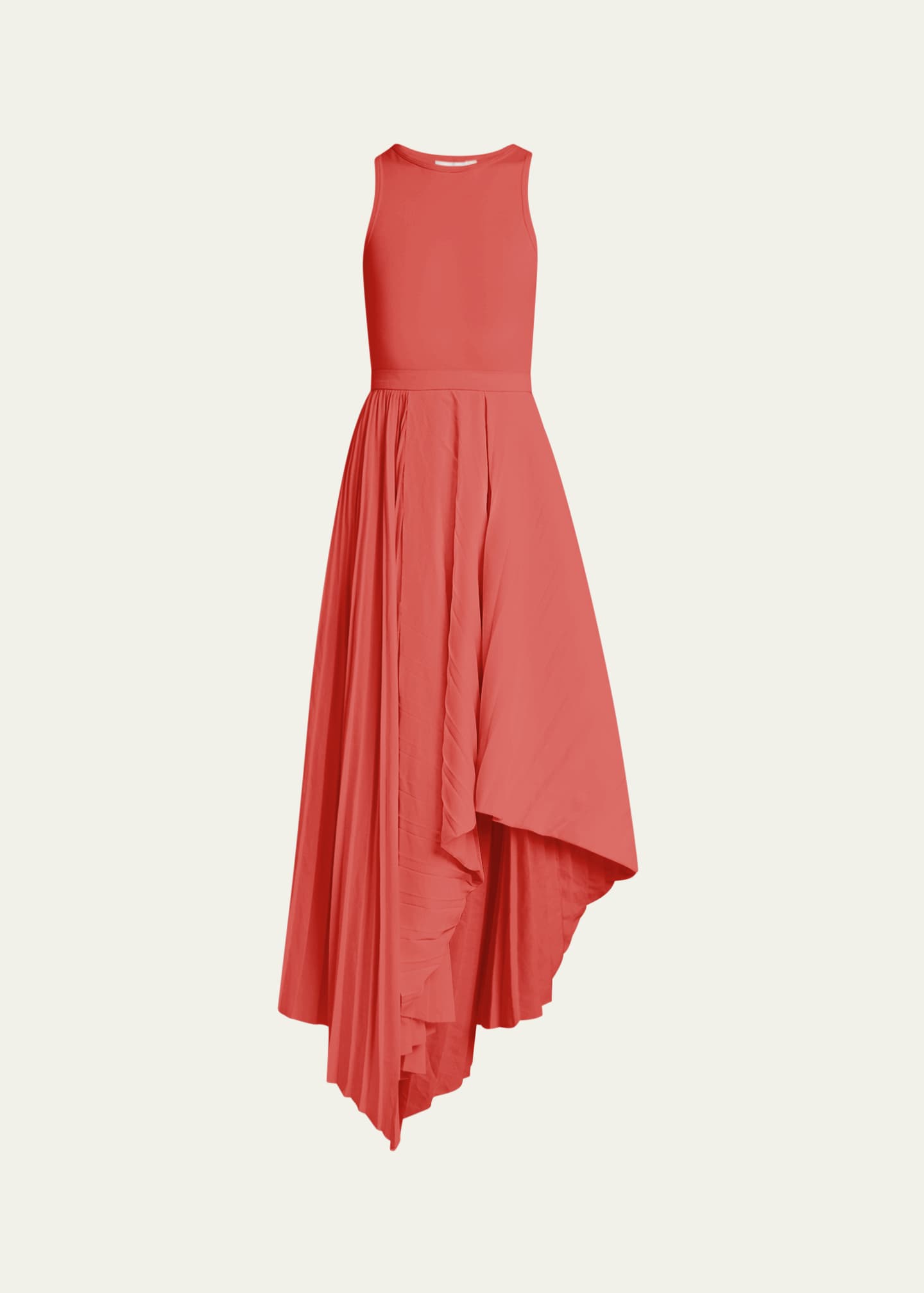 McQueen Sleeveless Pleated Skirt Maxi Dress Image 1 of 5