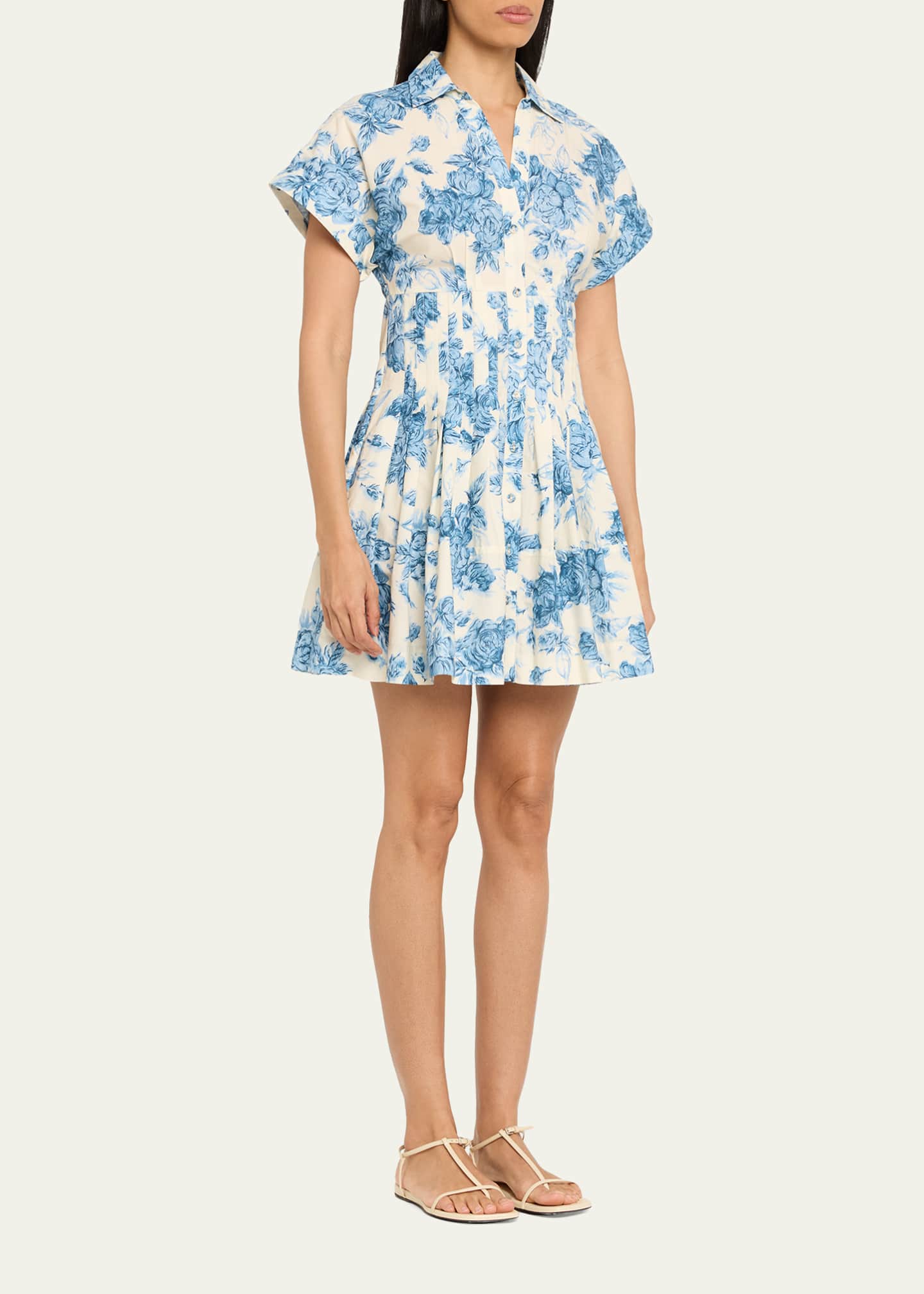 cara cara nash mini dress Cara Cara Nash Printed Button-Front Mini Dress