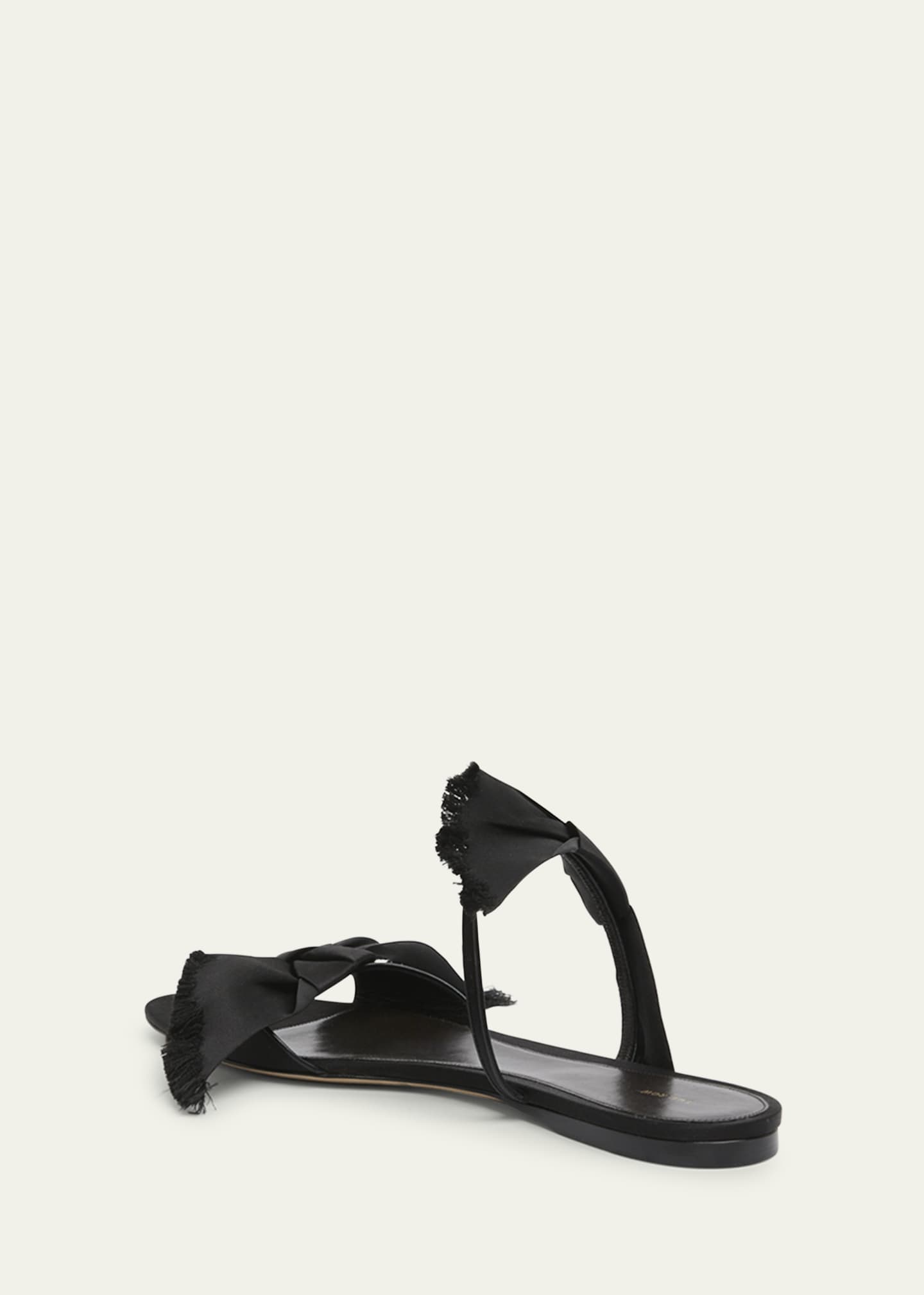 THE ROW Vika Silk Knot Flat Slide Sandals Image 2 of 3