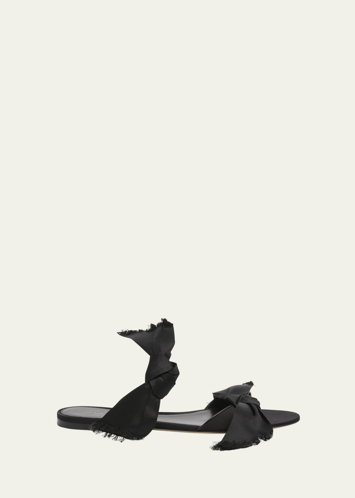 THE ROW Vika Silk Knot Flat Slide Sandals Image 1 of 3