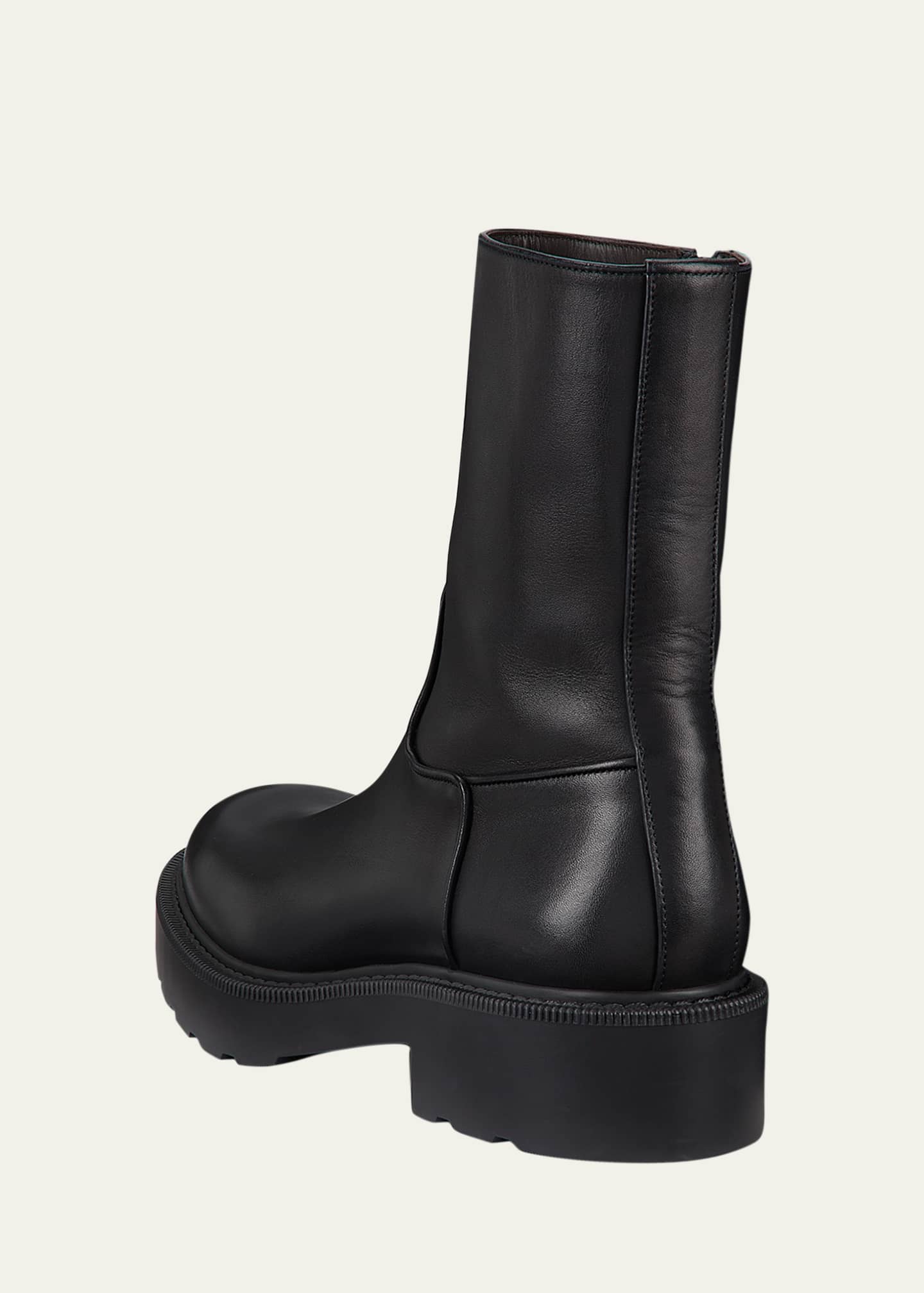 THE ROW Leather Short Moto Boots Image 3 of 7