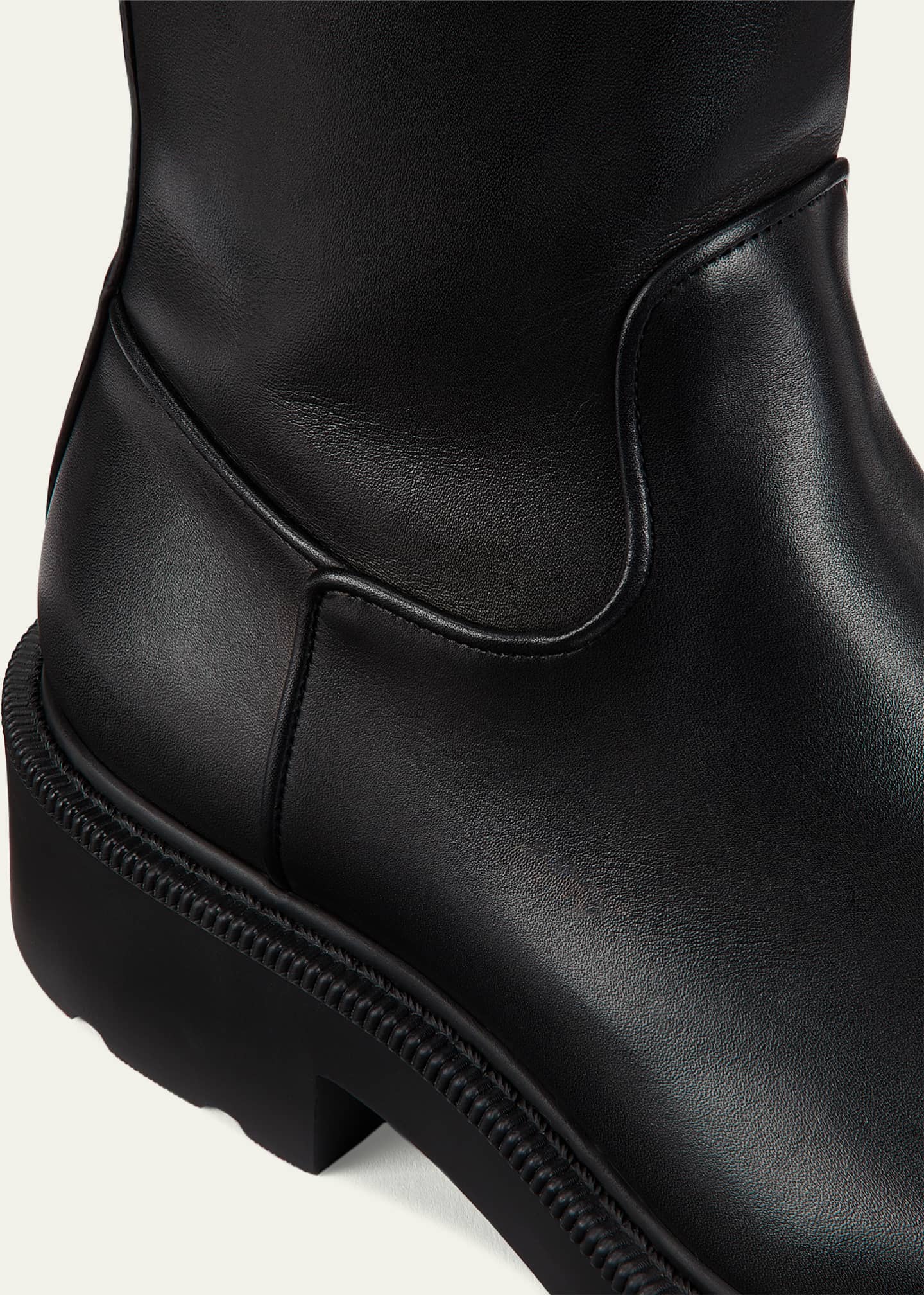 THE ROW Leather Short Moto Boots Image 4 of 7