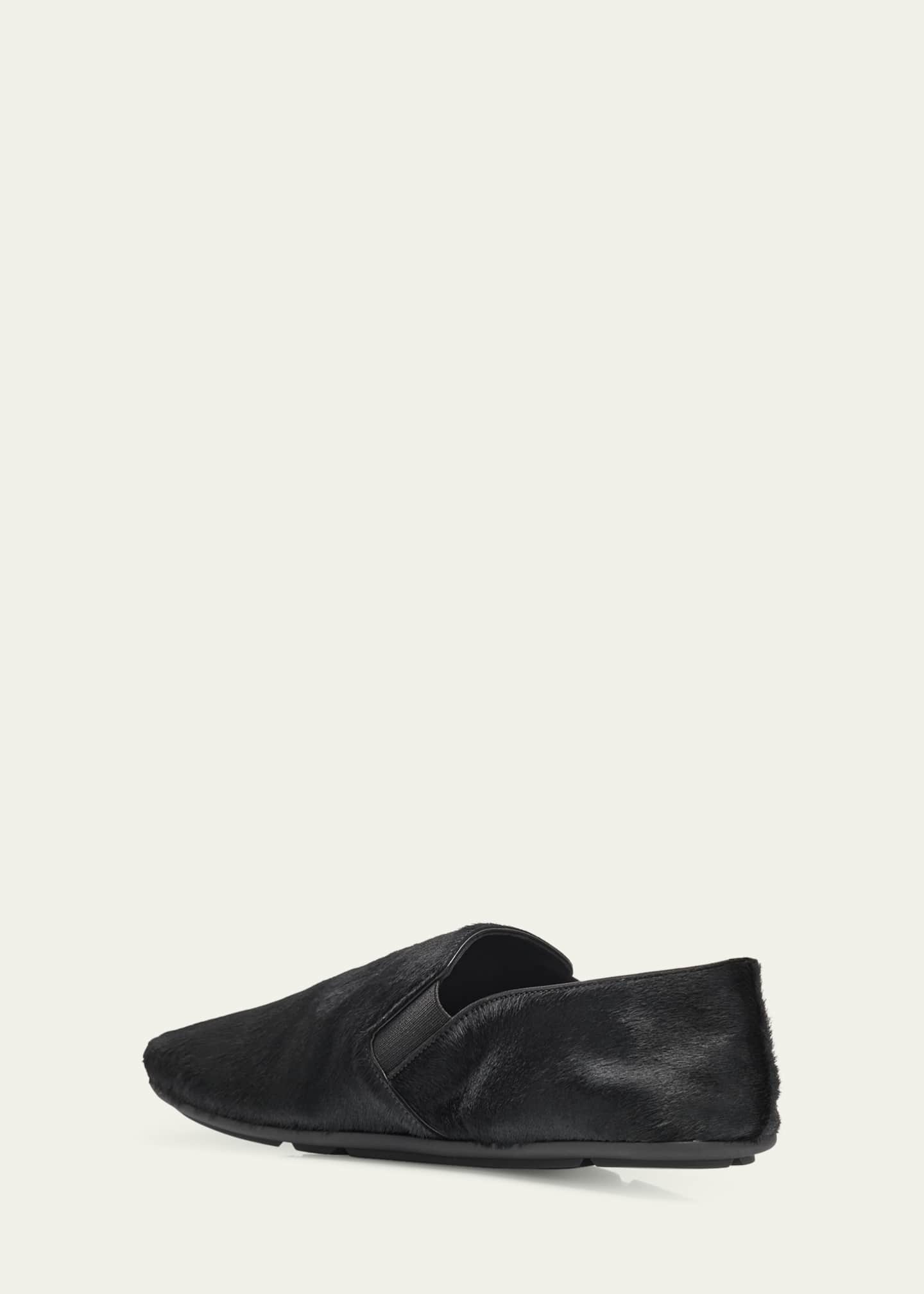 THE ROW Vincit Calf Hair Easy Loafers Image 4 of 6