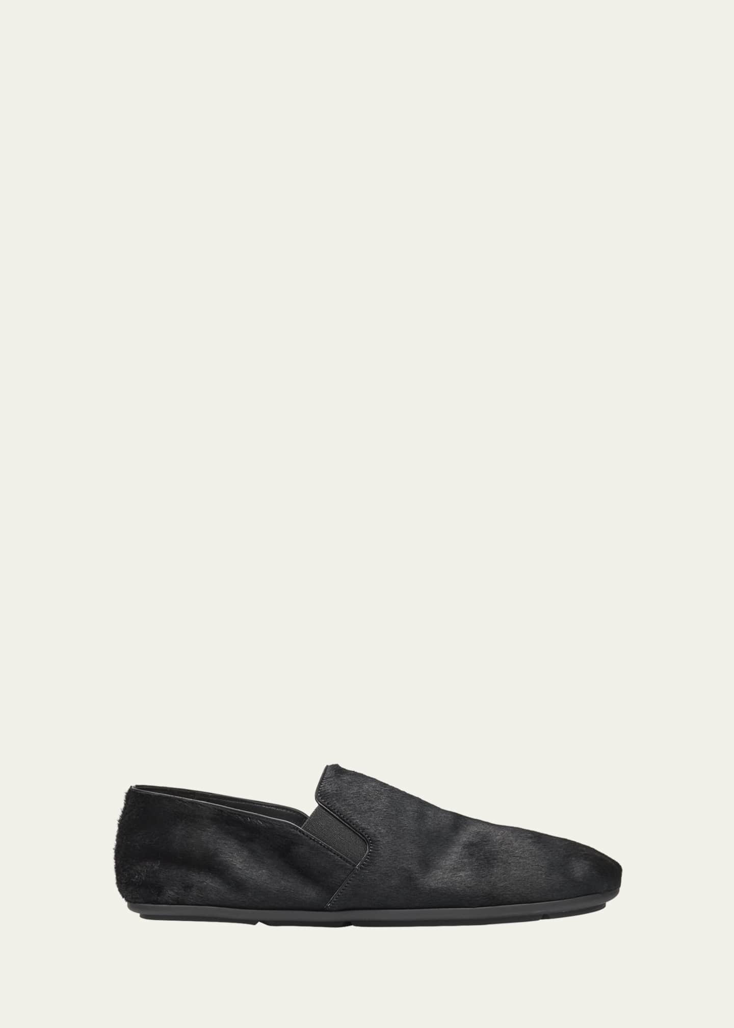 THE ROW Vincit Calf Hair Easy Loafers Image 1 of 6