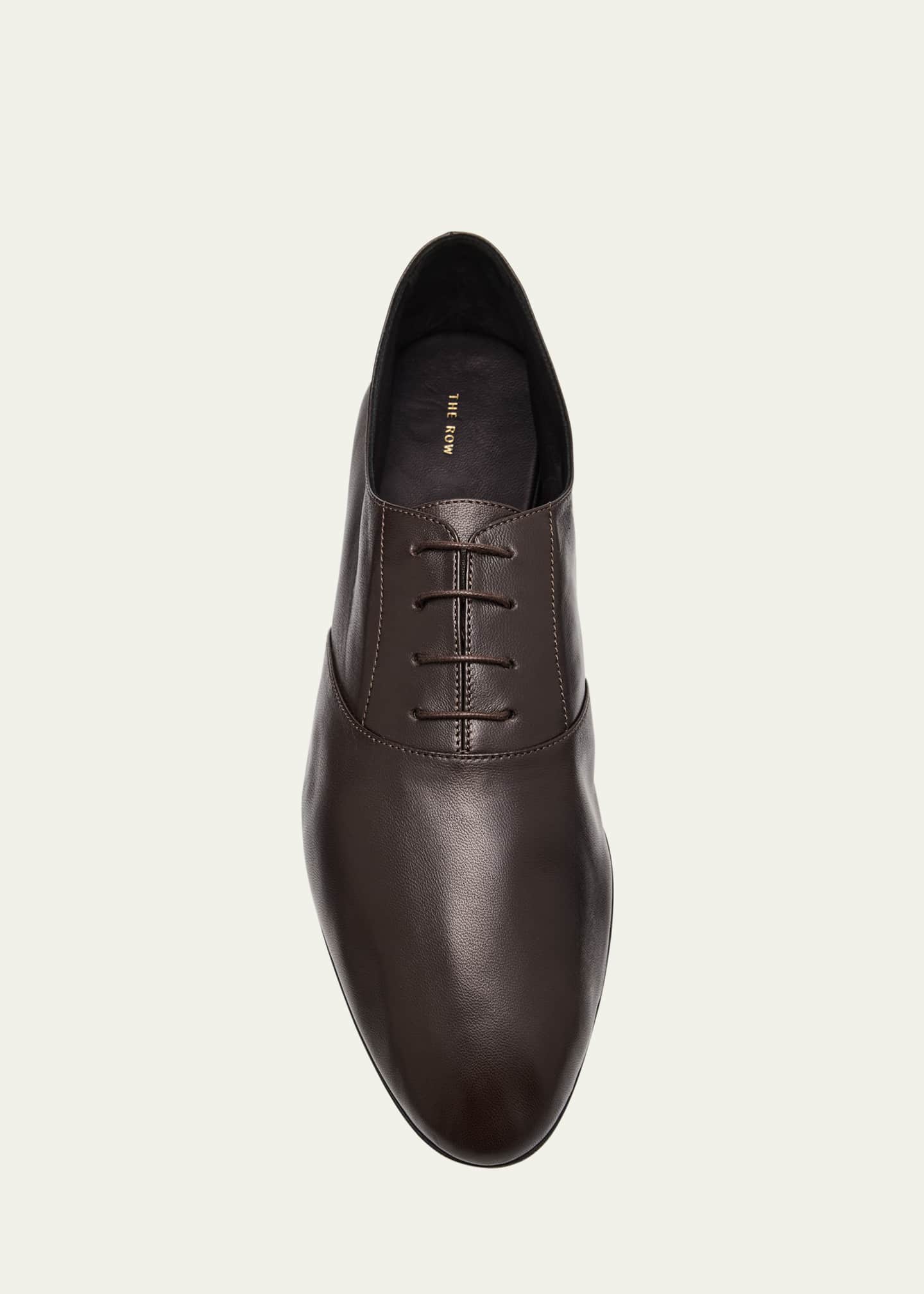 THE ROW Awar Leather Lace-Up Loafers - Bergdorf Goodman