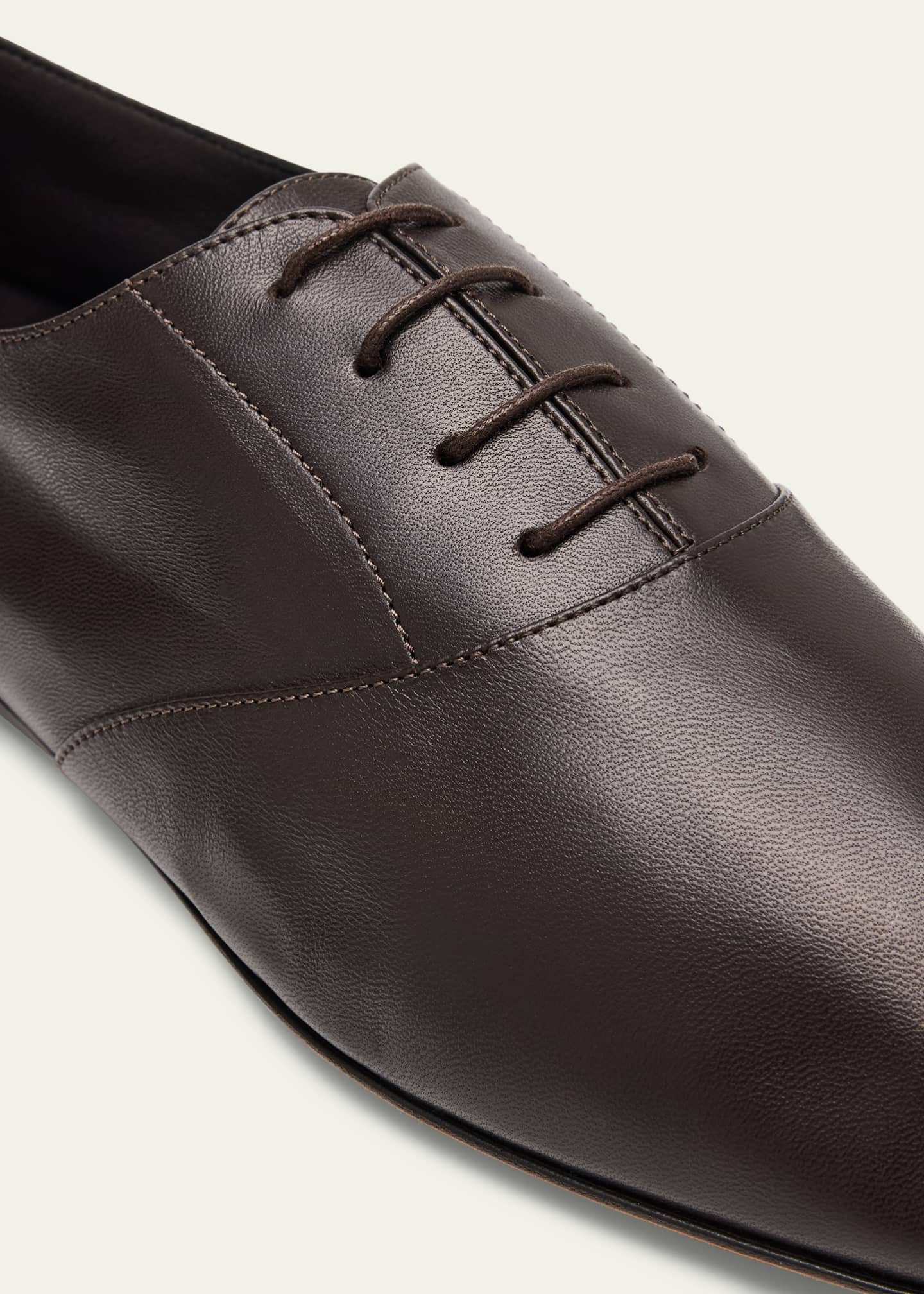 THE ROW Awar Leather Lace-Up Loafers - Bergdorf Goodman