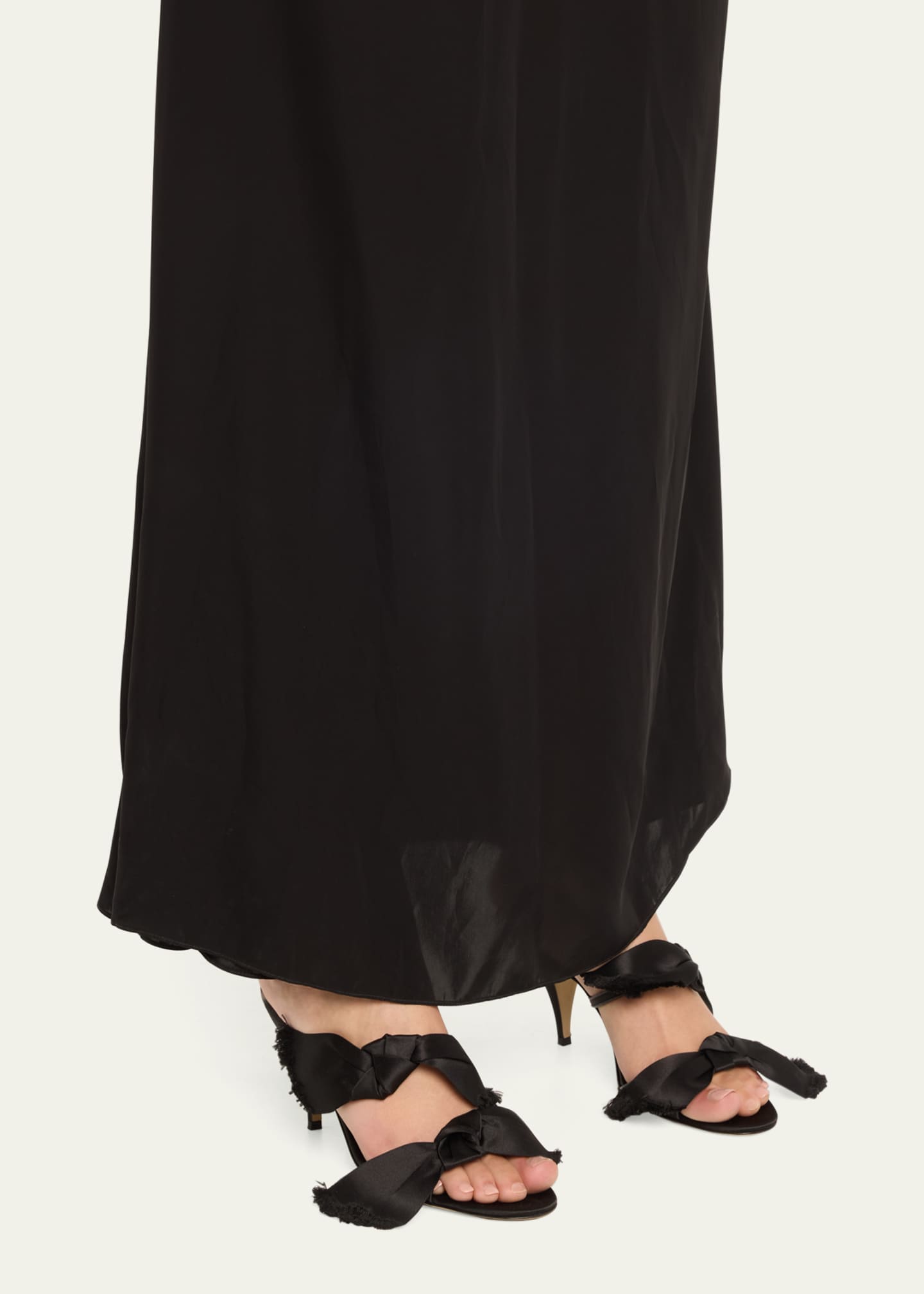 Vika Silk Knot Slide Sandals - Thumbnail 2