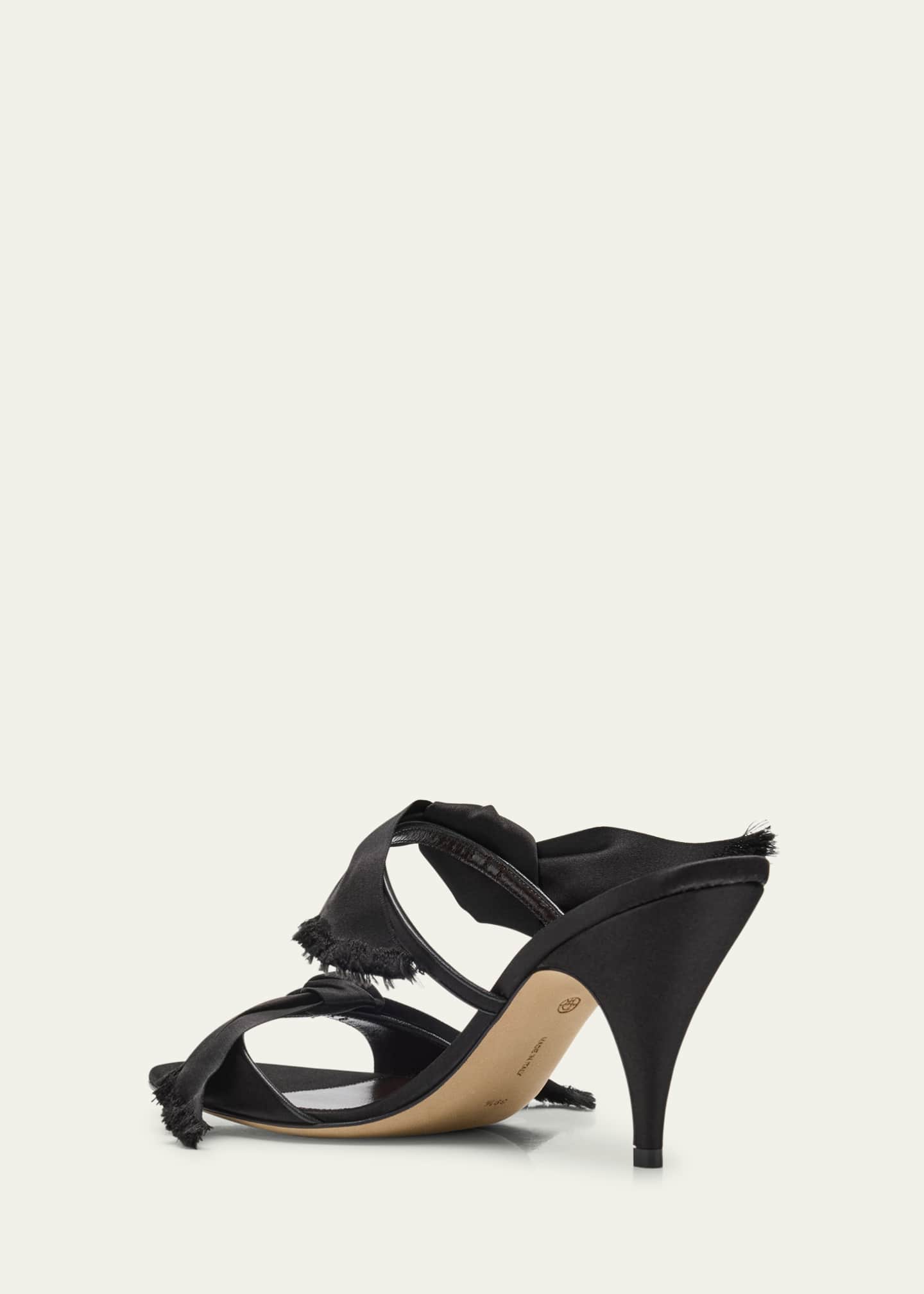 Vika Silk Knot Slide Sandals - Thumbnail 4