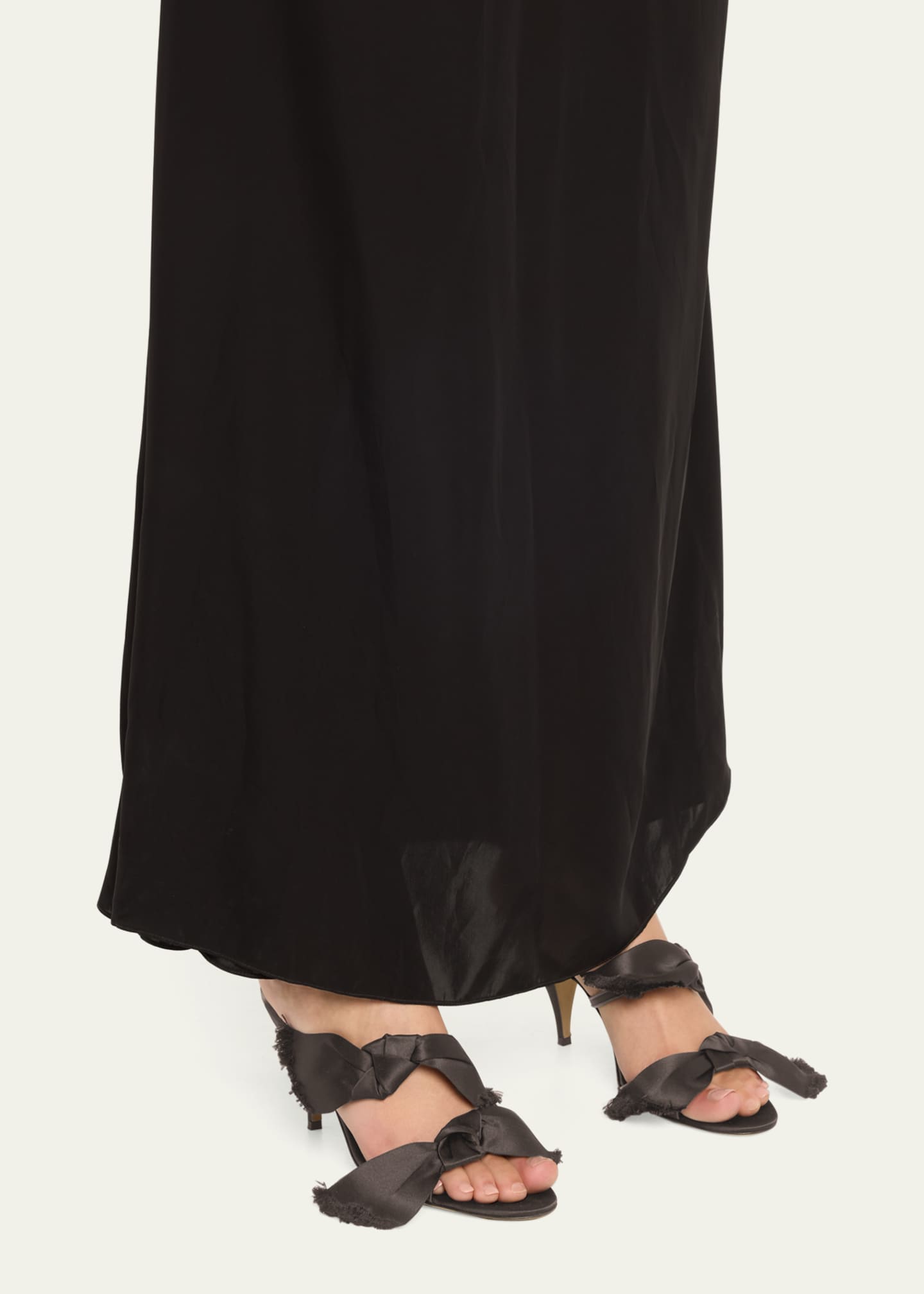 THE ROW Vika Silk Knot Slide Sandals Image 2 of 6