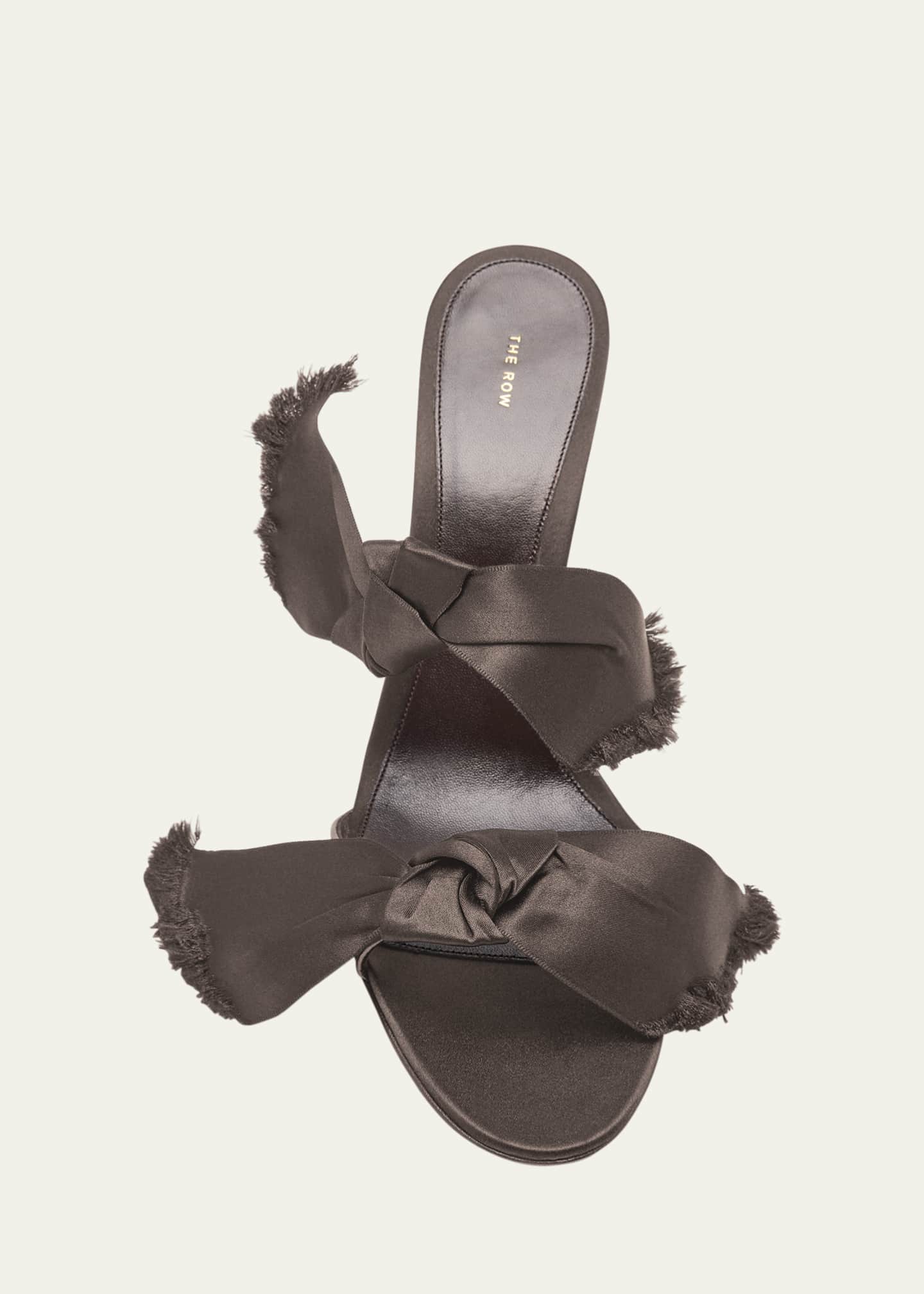 THE ROW Vika Silk Knot Slide Sandals Image 6 of 6
