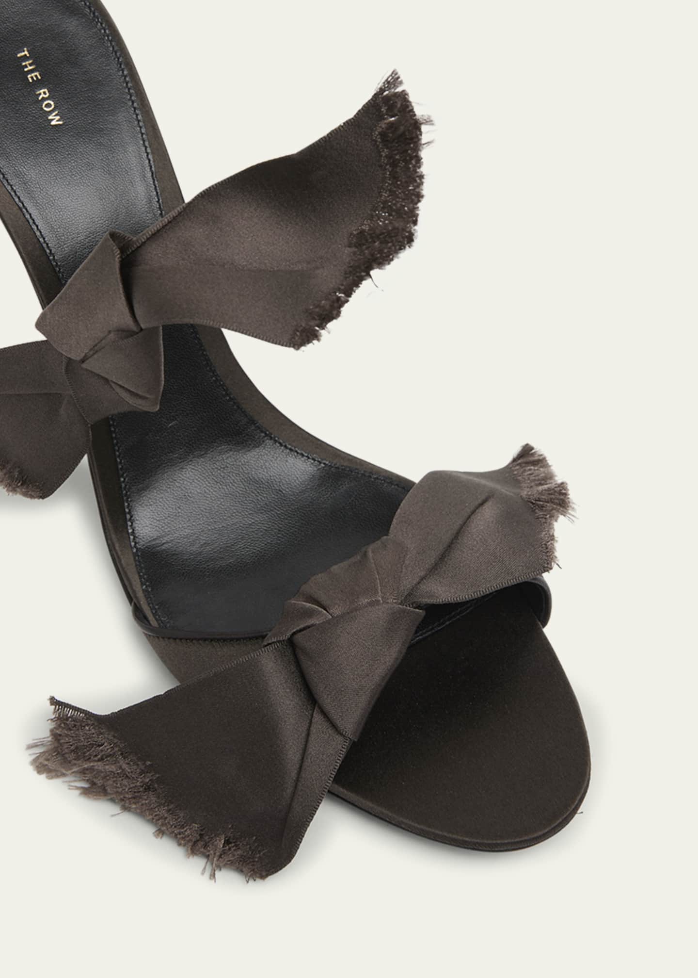 THE ROW Vika Silk Knot Slide Sandals Image 5 of 6