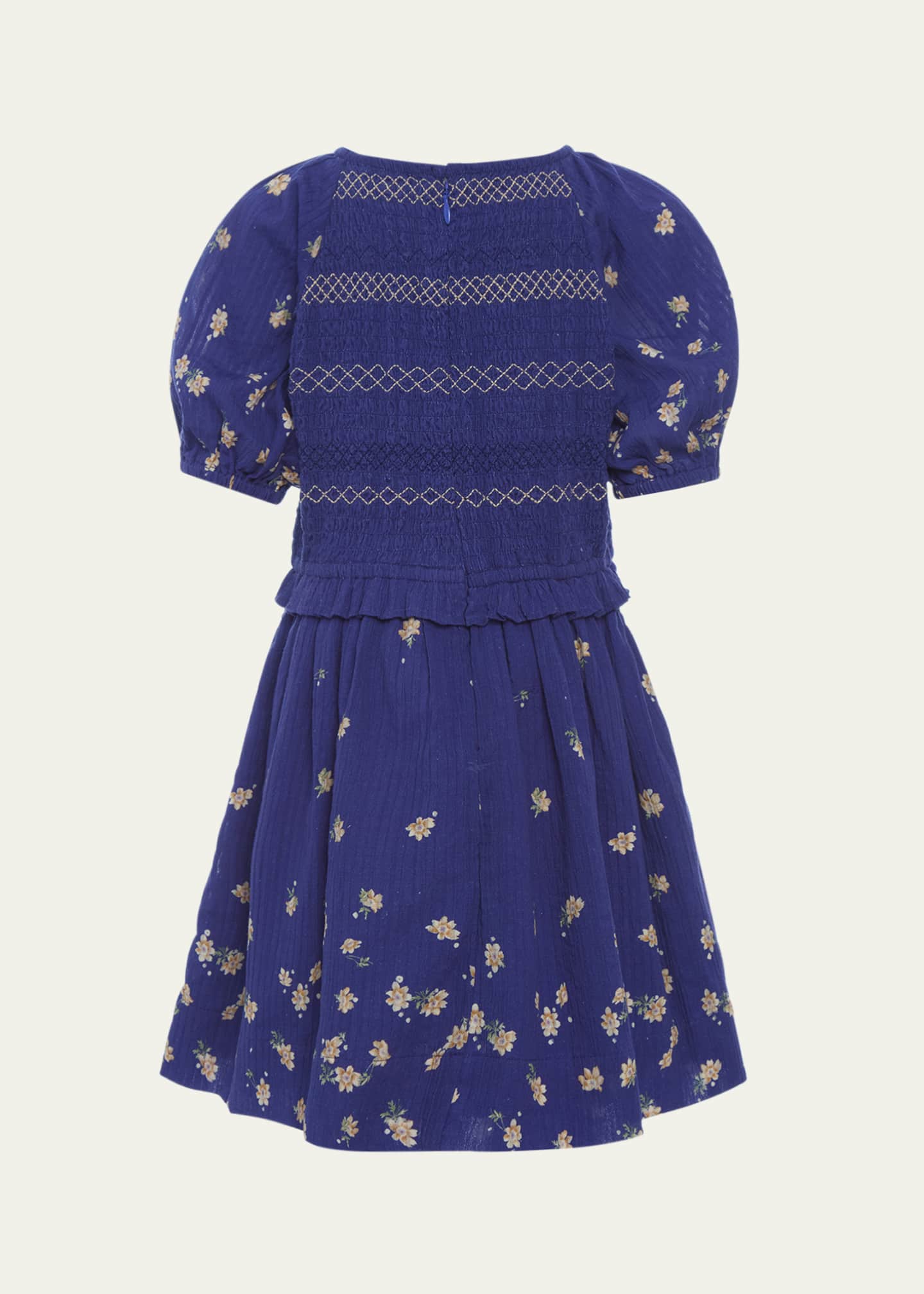 Sea Girl's Elizabeth Floral-Embroidered Dress, Size 2-14 Image 2 of 2