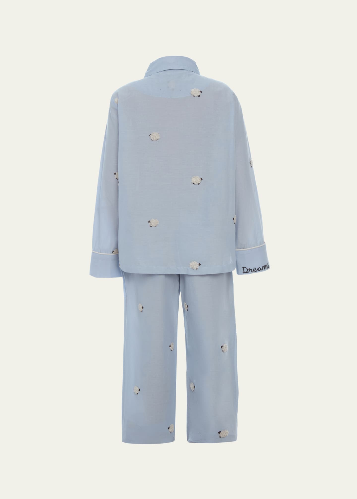 Sea Girl's Sheep Pajama Set, Size 2-14 Image 2 of 2
