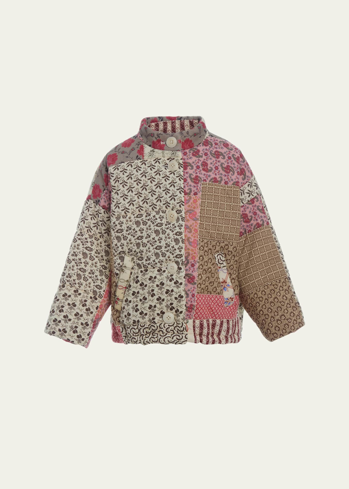 Sea Girl's Panna Patchwork Quilted Jacket, Size 2-14 Image 1 of 2