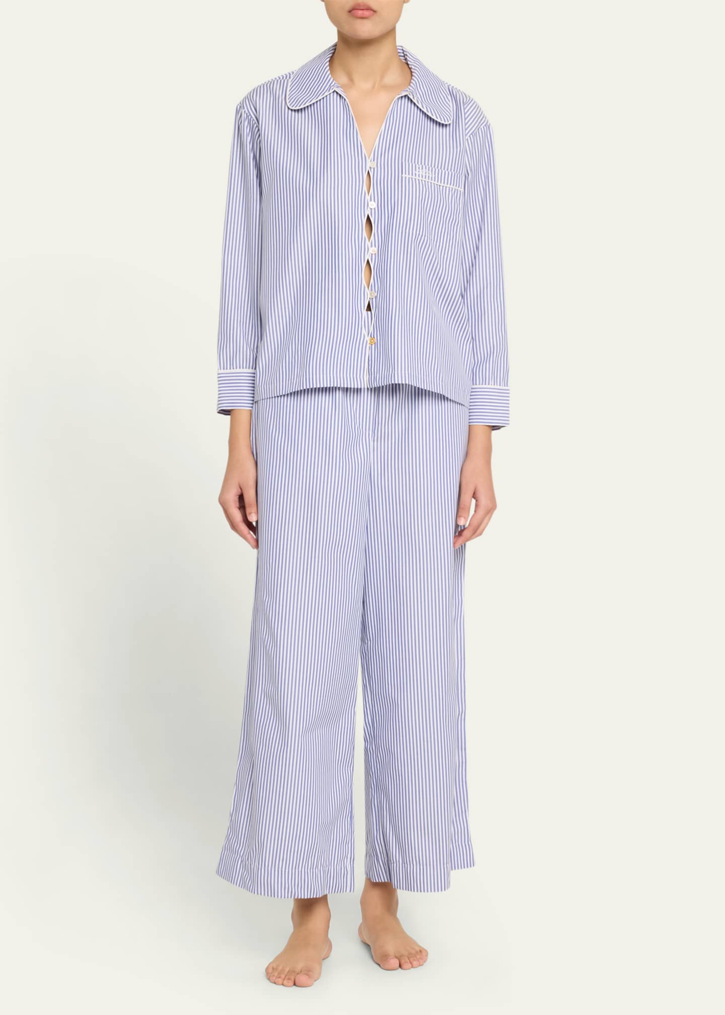 Sea Farrington Striped Button-Down Pajama Set Image 2 of 5