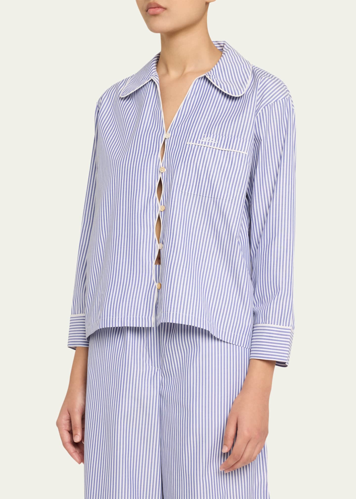 Sea Farrington Striped Button-Down Pajama Set Image 4 of 5