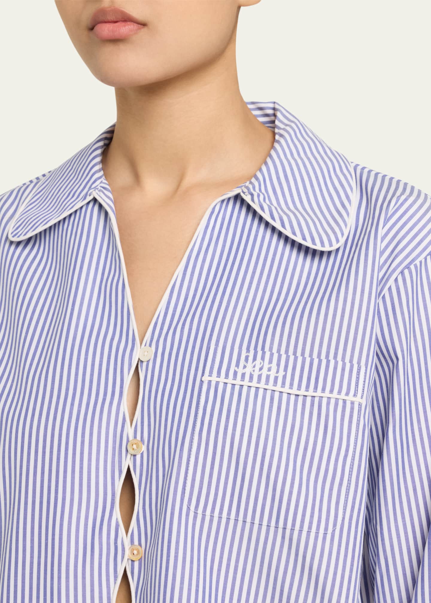 Sea Farrington Striped Button-Down Pajama Set Image 5 of 5