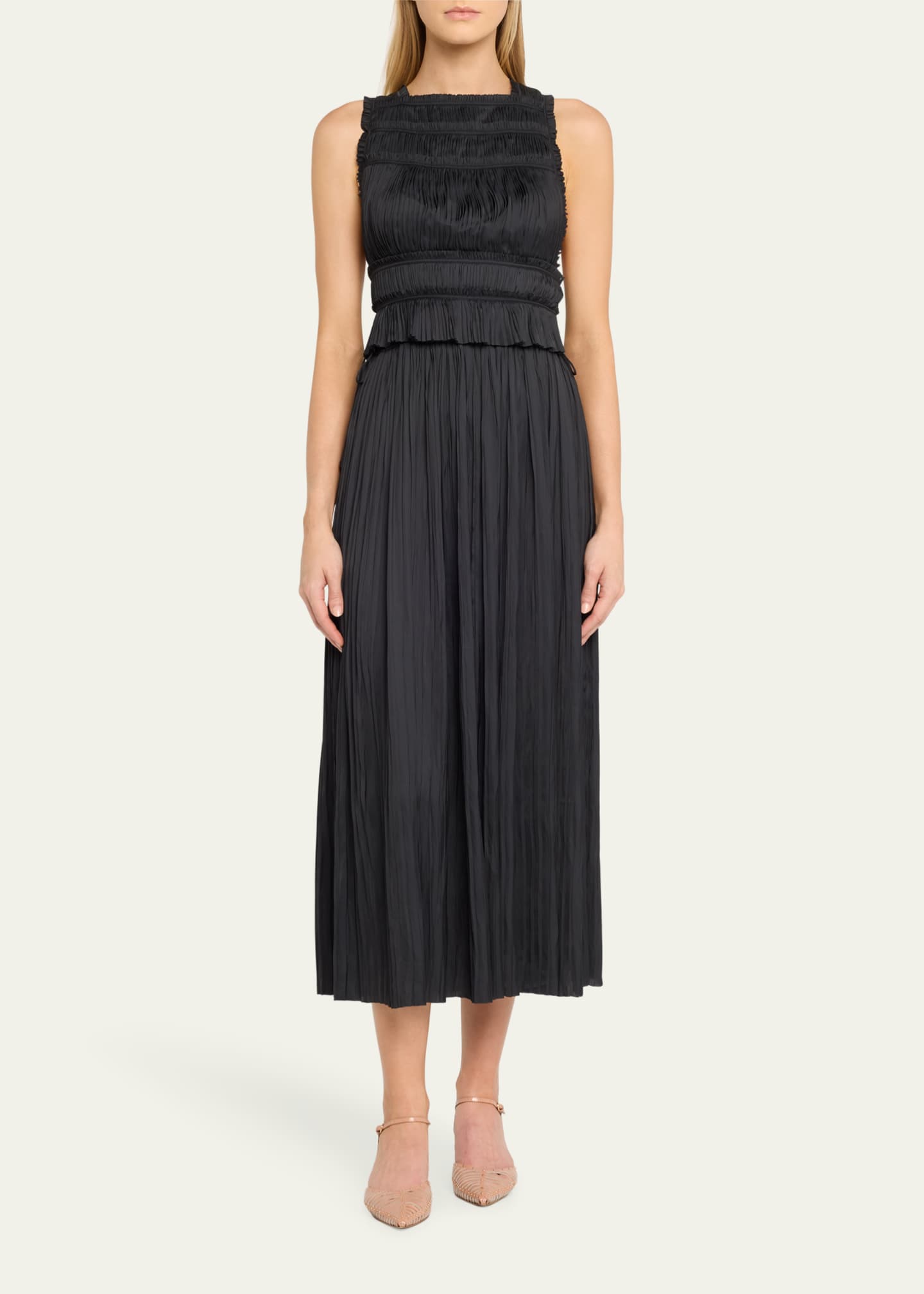 Ulla Johnson Ziva Pleated Crop Top Image 2 of 5