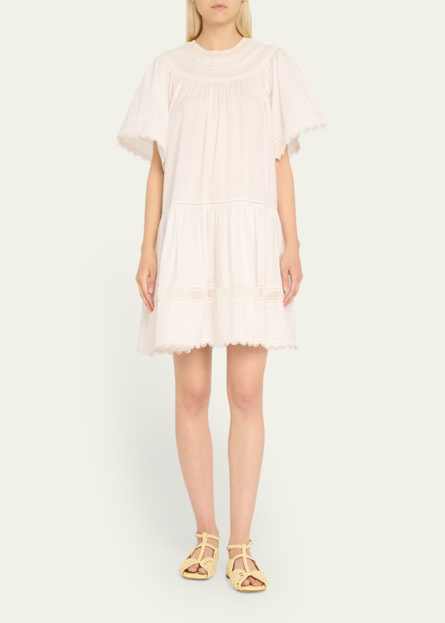 Ulla Johnson Oumi Cotton Lace Mini Dress Image 2 of 5
