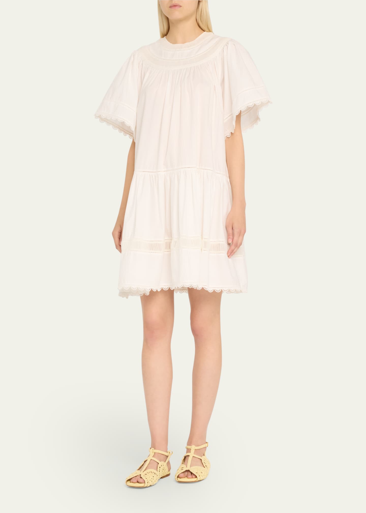 Ulla Johnson Oumi Cotton Lace Mini Dress Image 4 of 5
