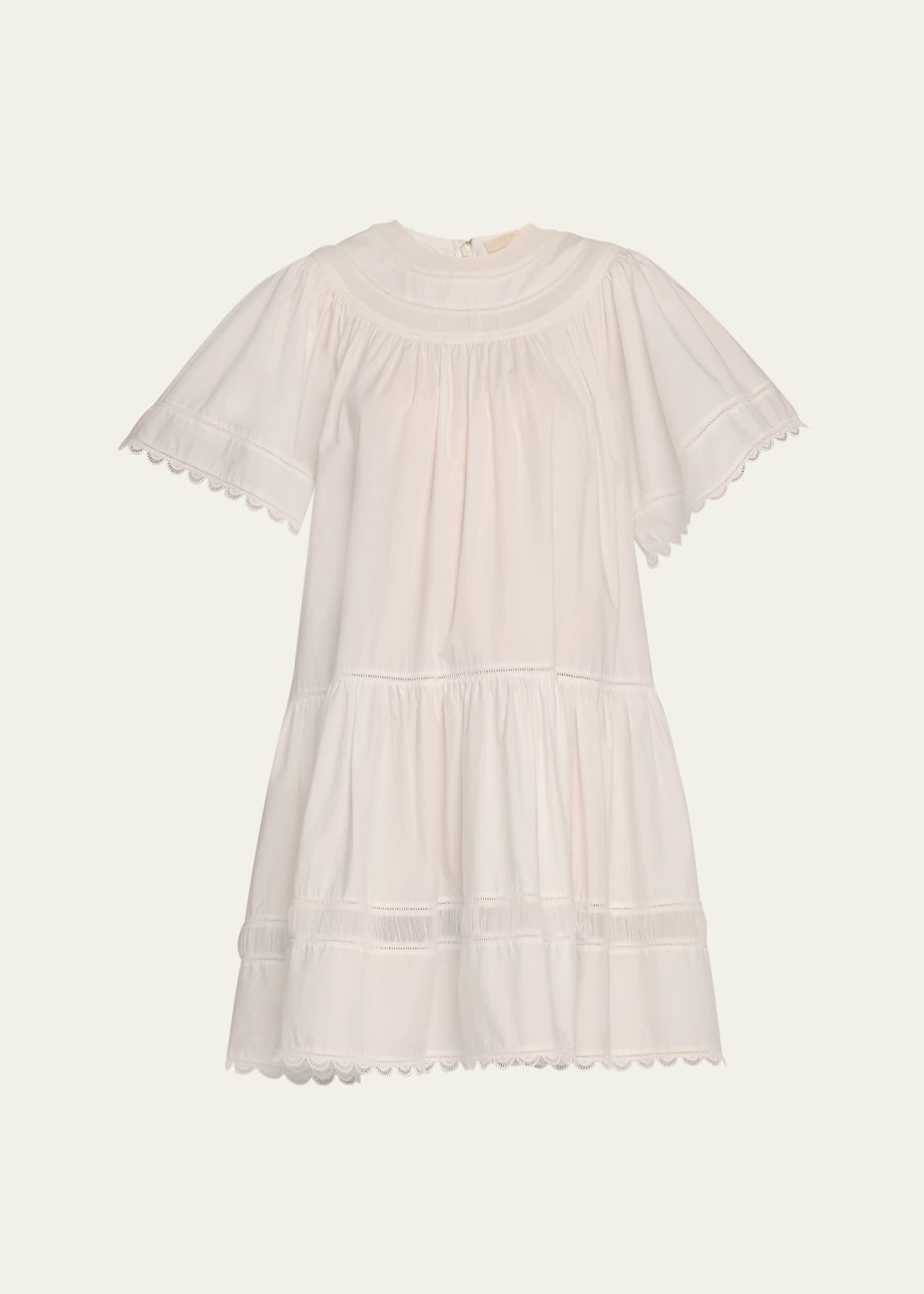 Ulla Johnson Oumi Cotton Lace Mini Dress Image 1 of 5