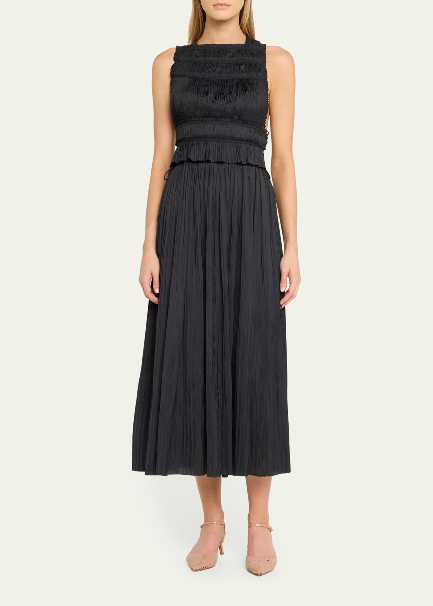 Ulla Johnson Ineze Pleated Midi Skirt Image 2 of 5