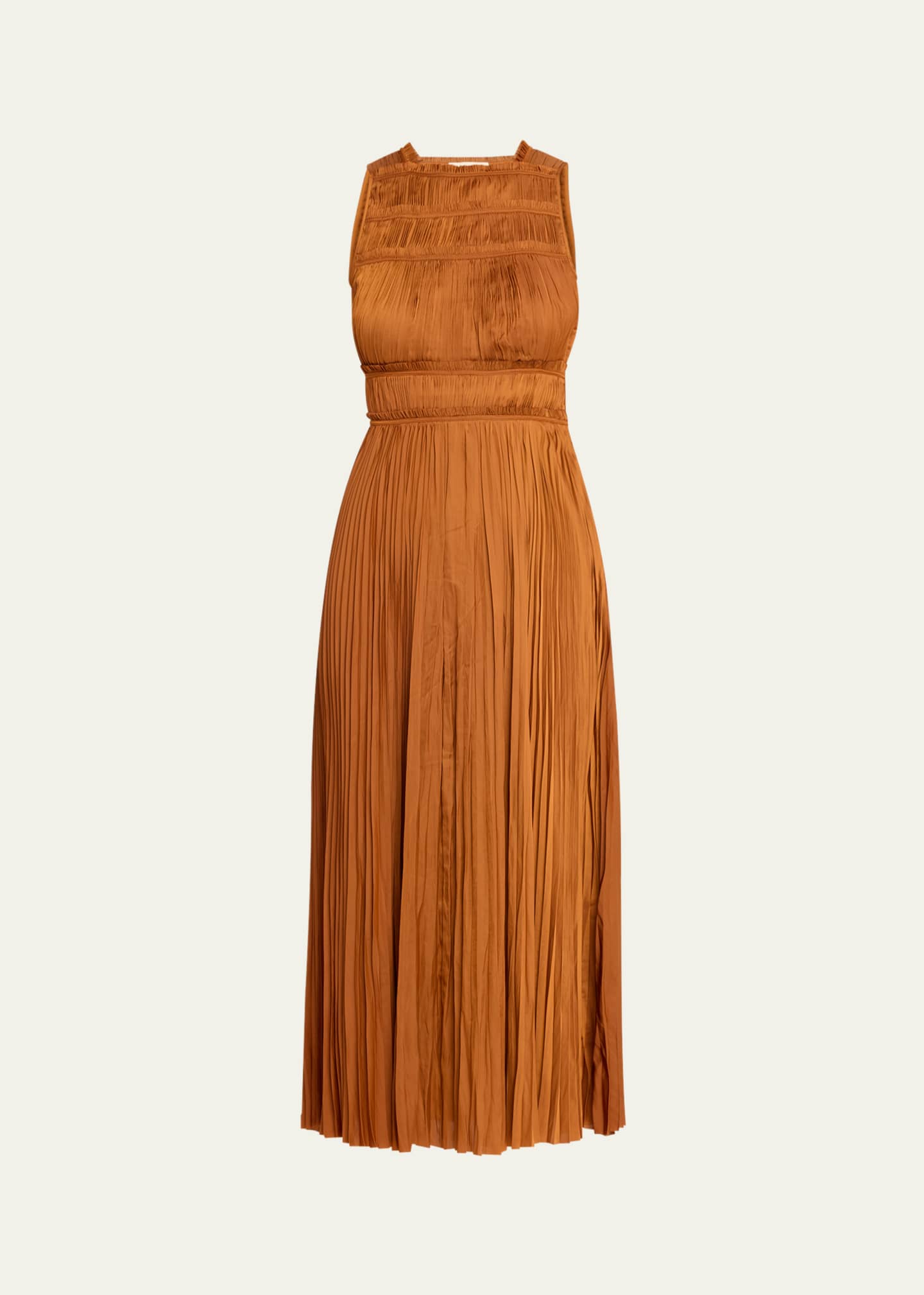 Ulla Johnson Elle Pleated Sleeveless Dress Image 1 of 5