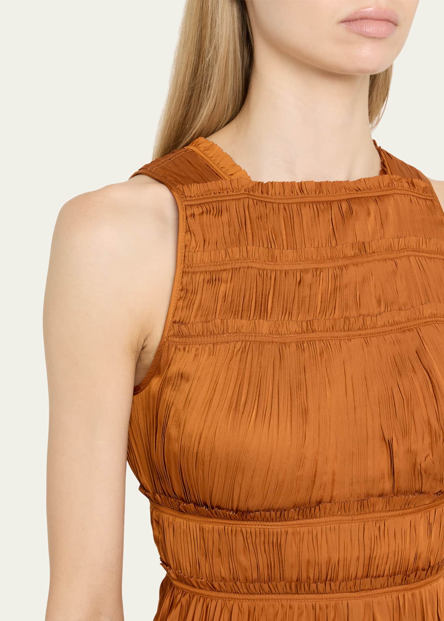 Ulla Johnson Elle Pleated Sleeveless Dress Image 5 of 5