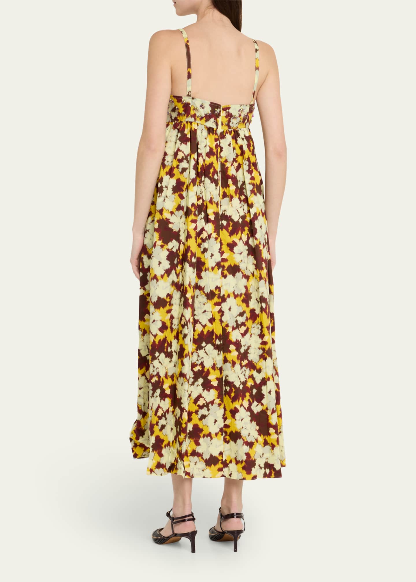 Ulla Johnson Harlan Embellished Empire-Waist Dress Image 3 of 5