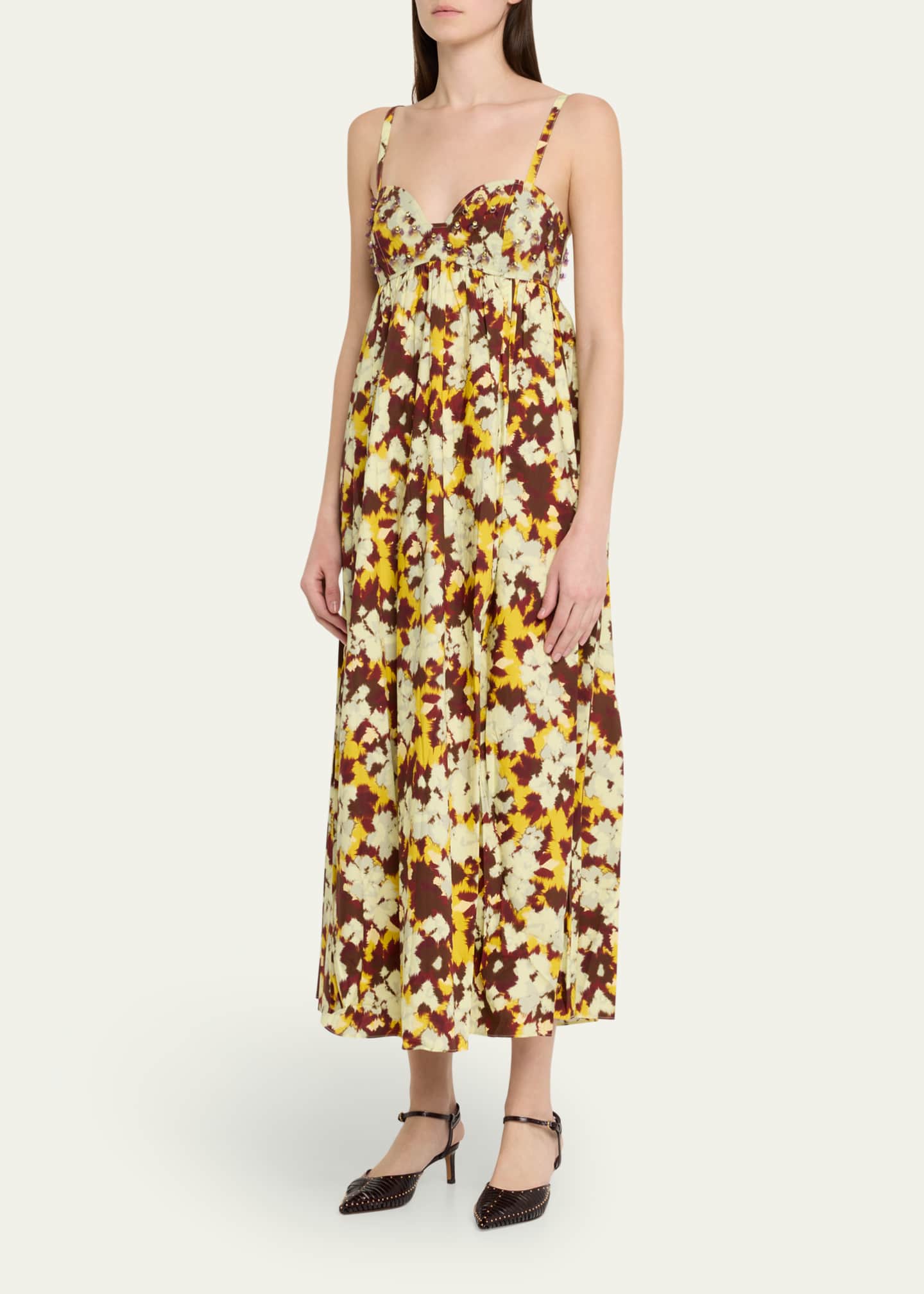 Ulla Johnson Harlan Embellished Empire-Waist Dress Image 4 of 5