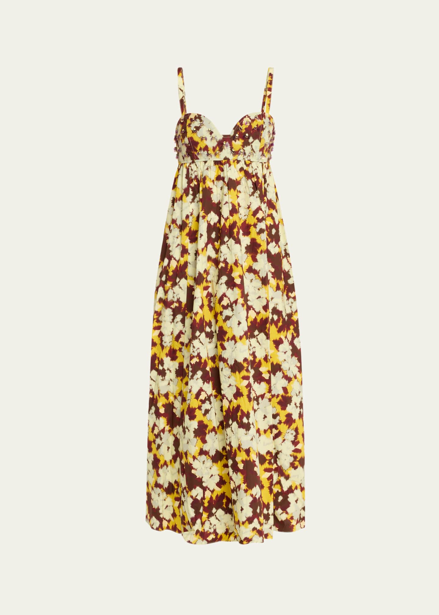 Ulla Johnson Harlan Embellished Empire-Waist Dress Image 1 of 5