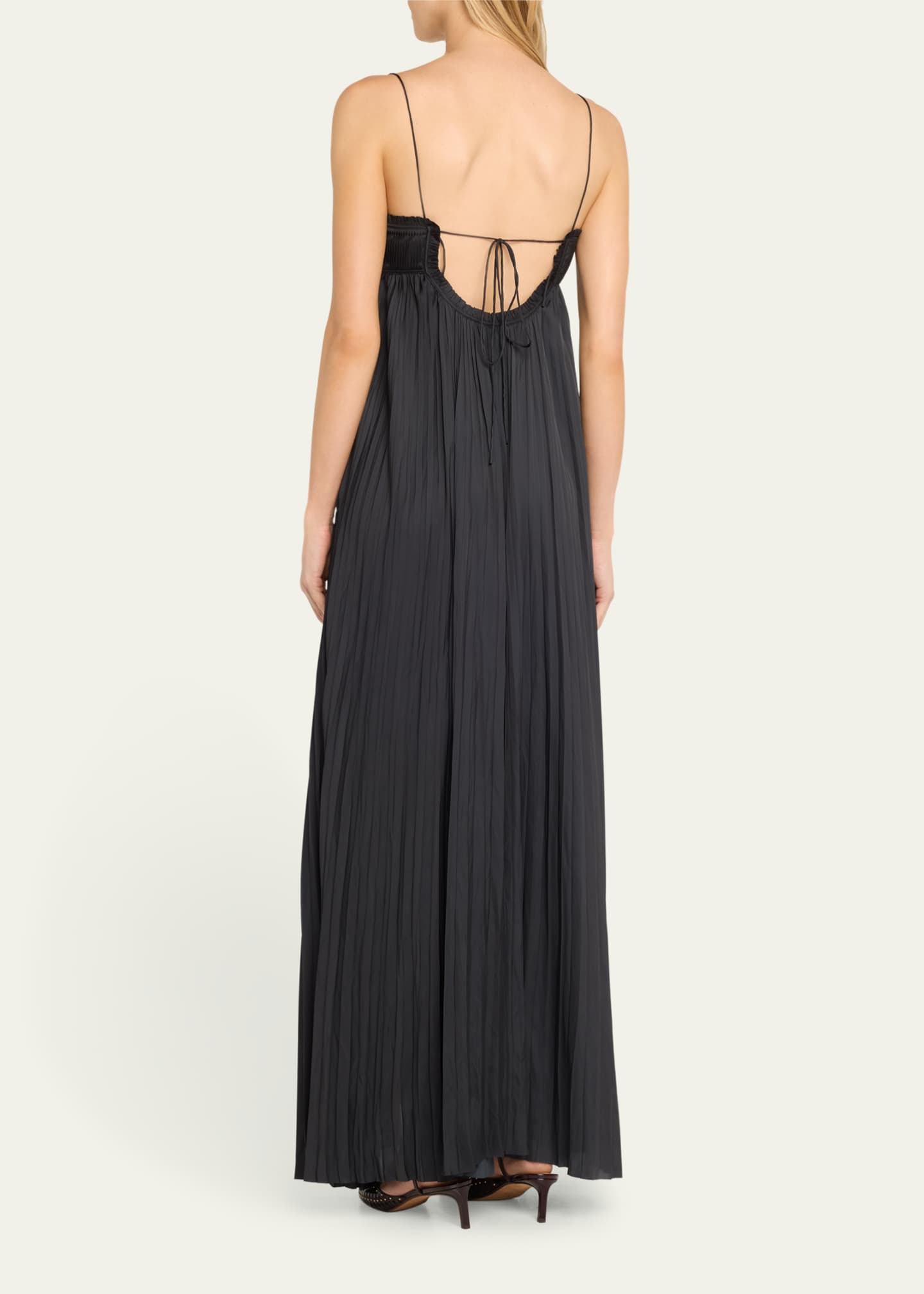 Ulla Johnson Valira Pleated Empire-Waist Gown Image 3 of 5