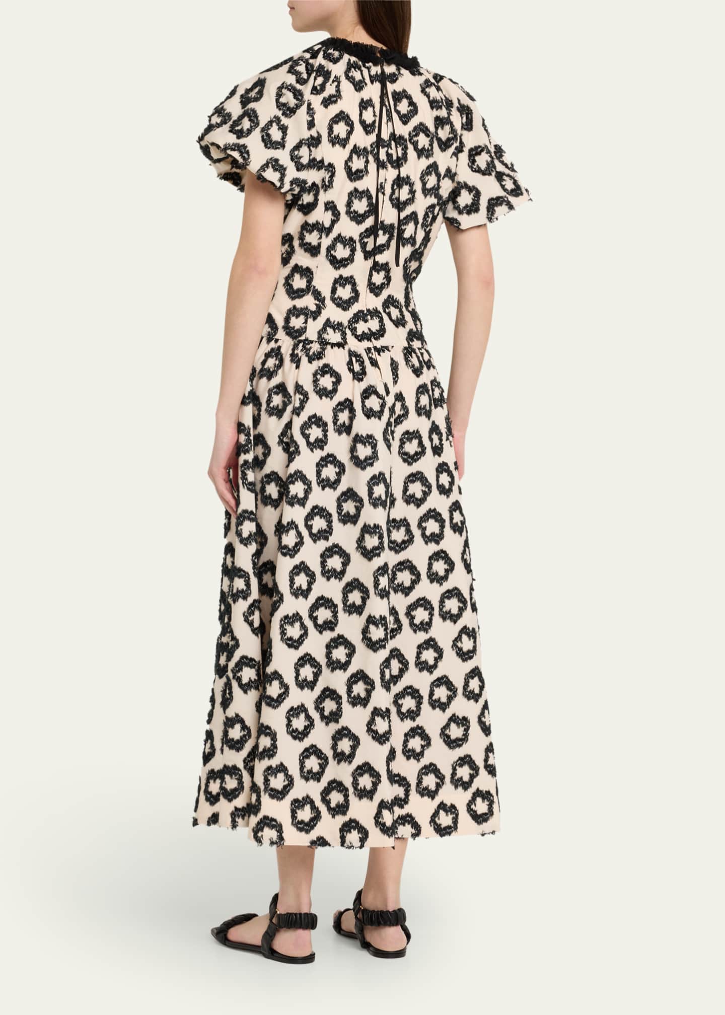 Ulla Johnson Violeta Textured Short-Sleeve Maxi Dress Image 3 of 5