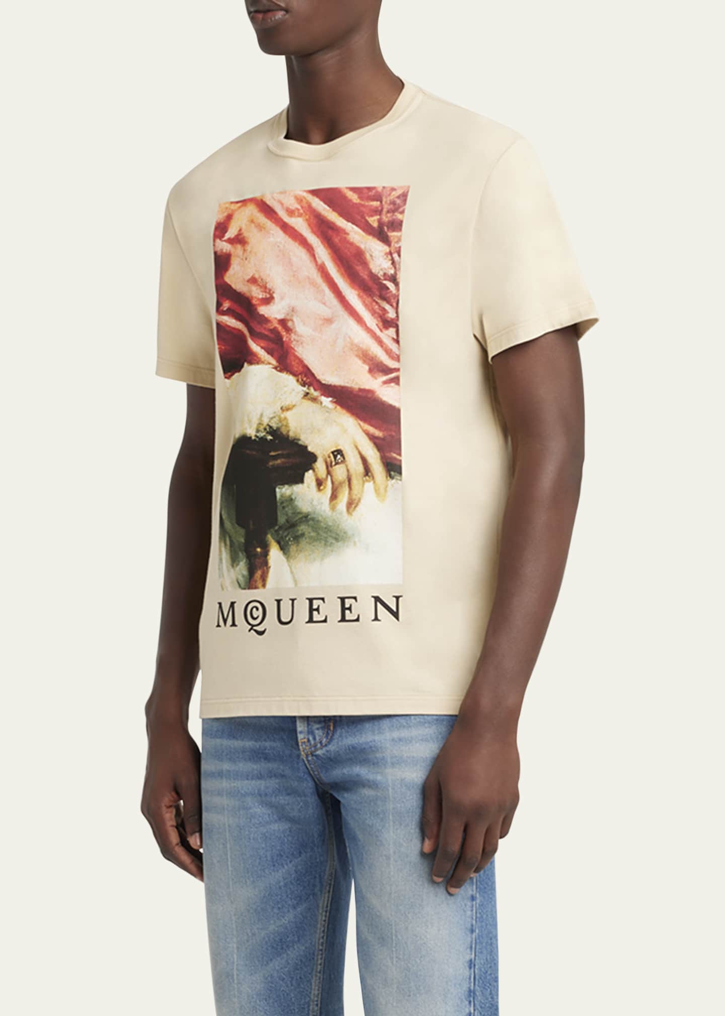 McQueen Men's Velazquez Pope Print T-Shirt Image 4 of 5