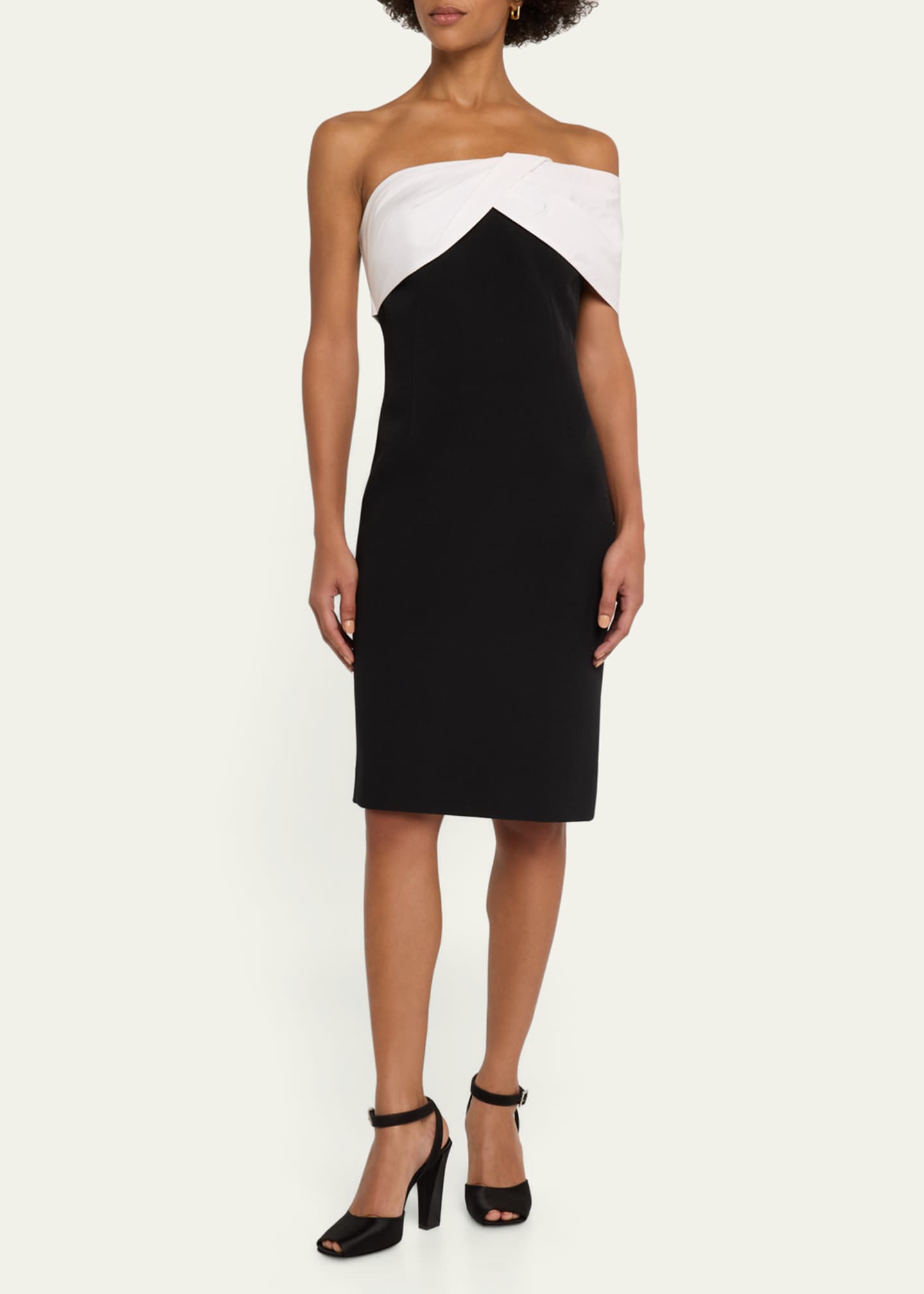 Rickie Freeman for Teri Jon Off-Shoulder Crepe & Taffeta Dress Image 2 of 5