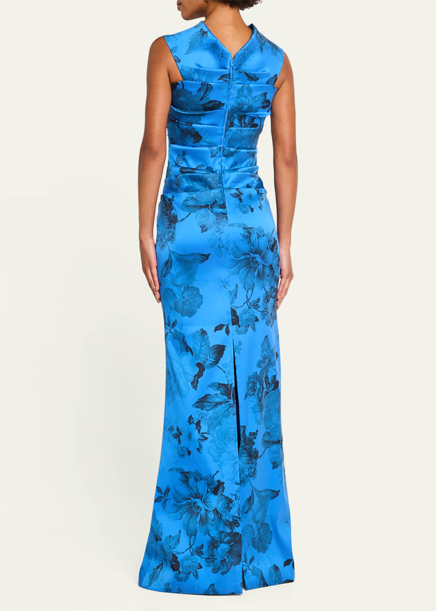Rickie Freeman for Teri Jon Off-Shoulder Gazar Column Gown Image 3 of 5