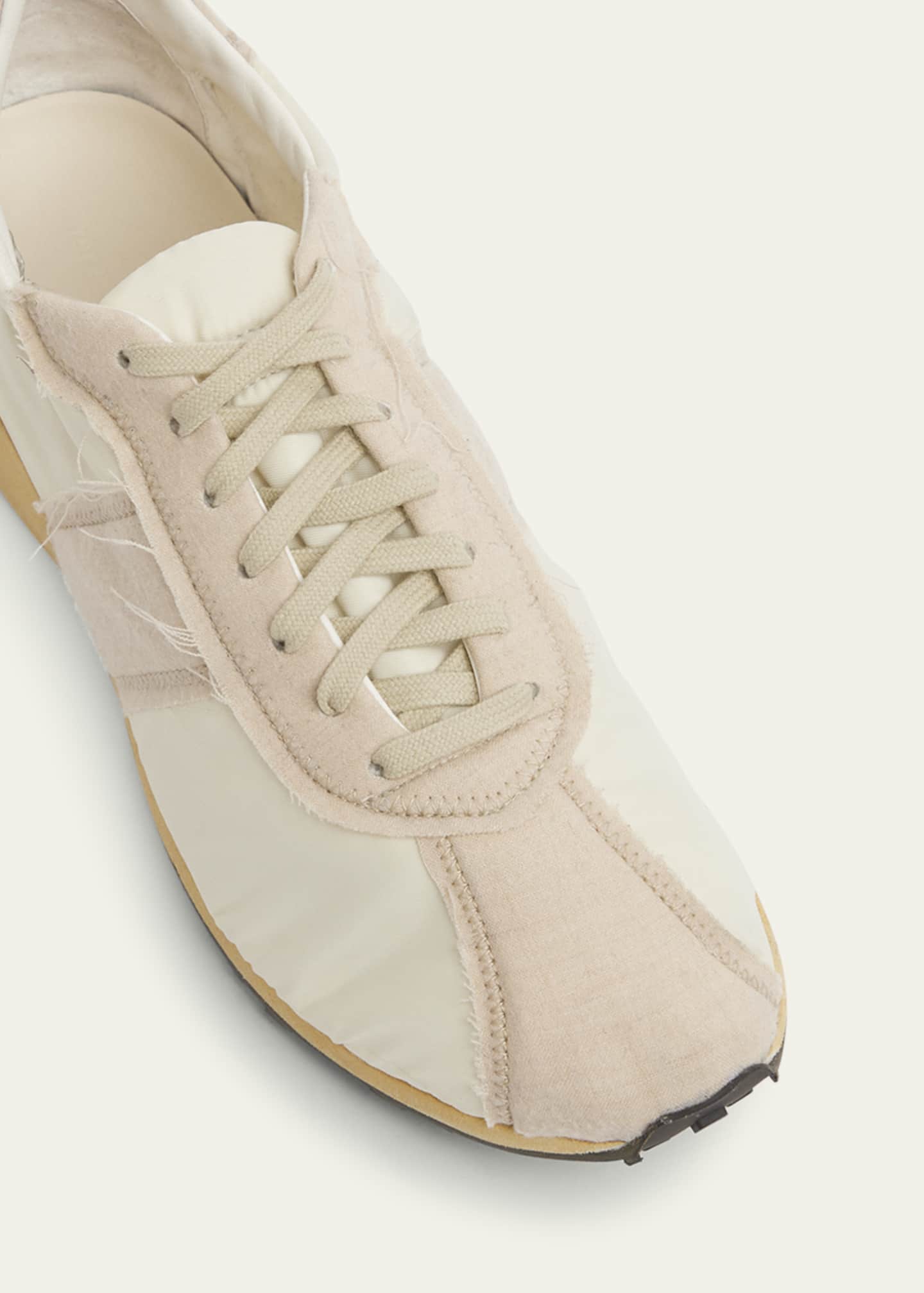 THE ROW Mica Distressed Lace-Up Sneakers Image 5 of 5