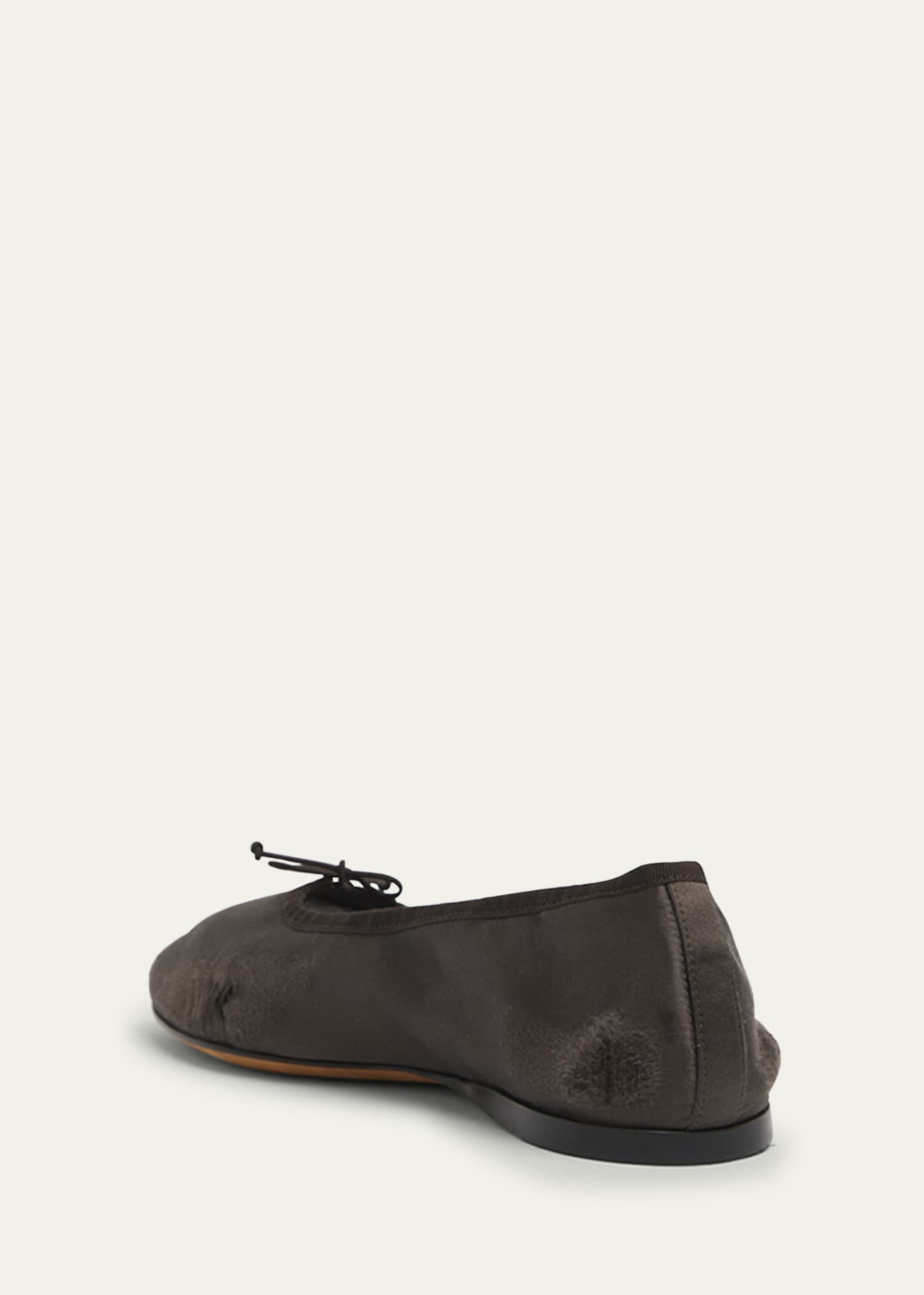 THE ROW Awar Silk Bow Ballerina Flats Image 2 of 3