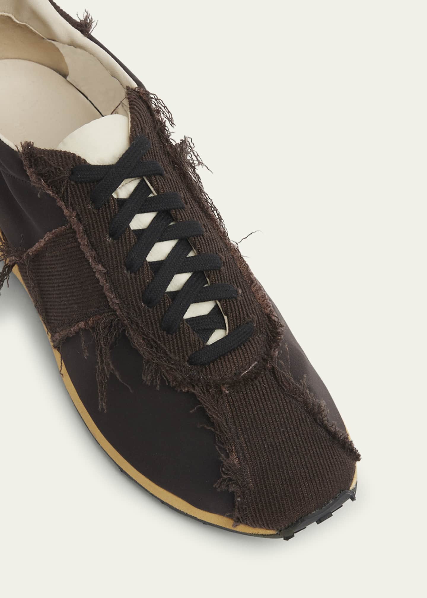 THE ROW Mica Distressed Lace-Up Sneakers Image 5 of 5