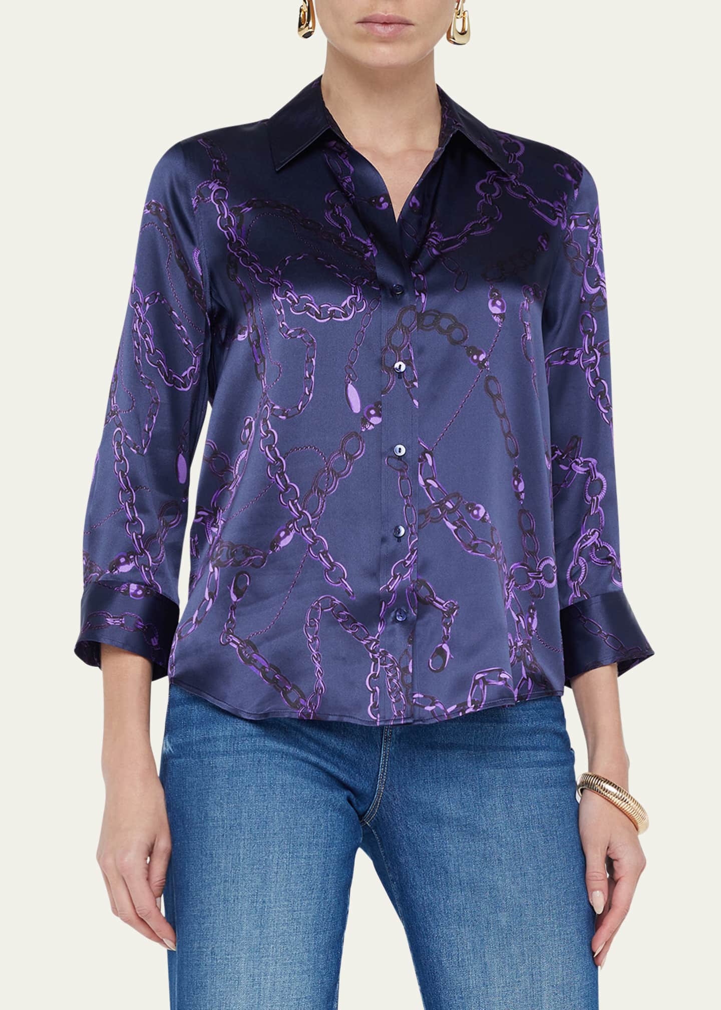 L'Agence Dani Silk Blouse Image 4 of 5