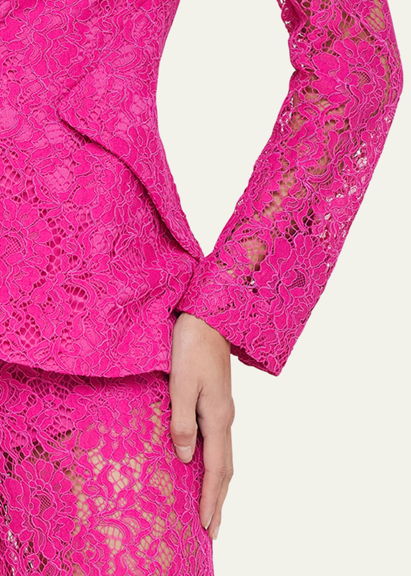 L'Agence Chamberlain Floral Lace Blazer Image 5 of 5