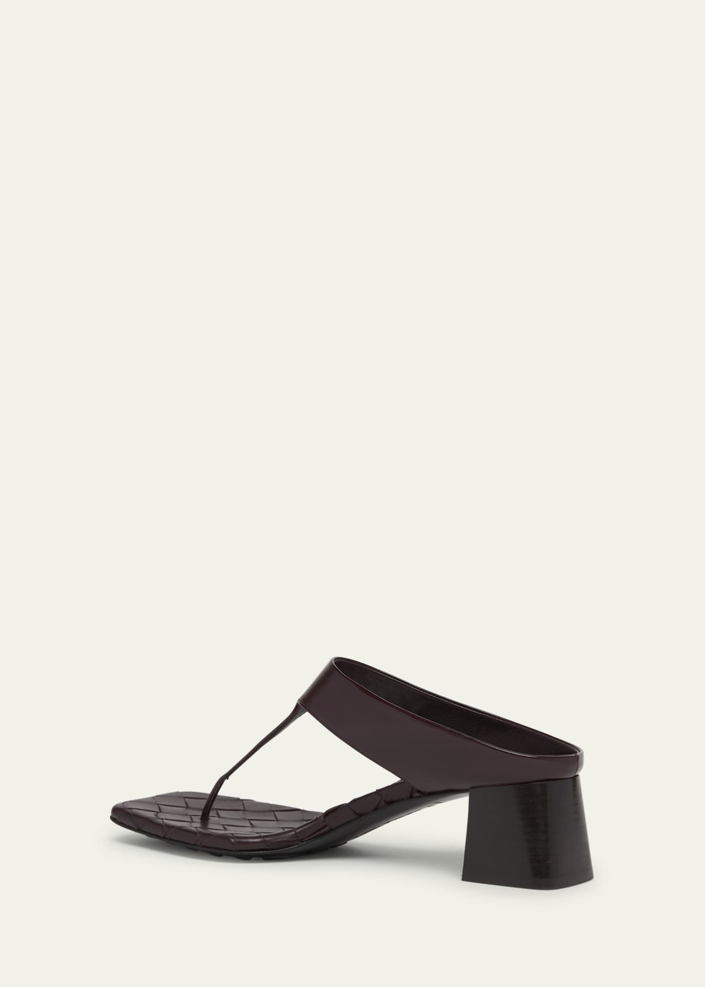 Bottega Veneta Marella Leather Thong Slide Sandals Image 4 of 6