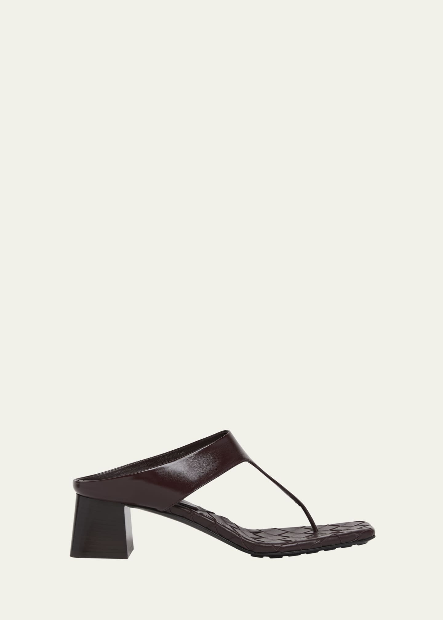 Bottega Veneta Marella Leather Thong Slide Sandals Image 1 of 6