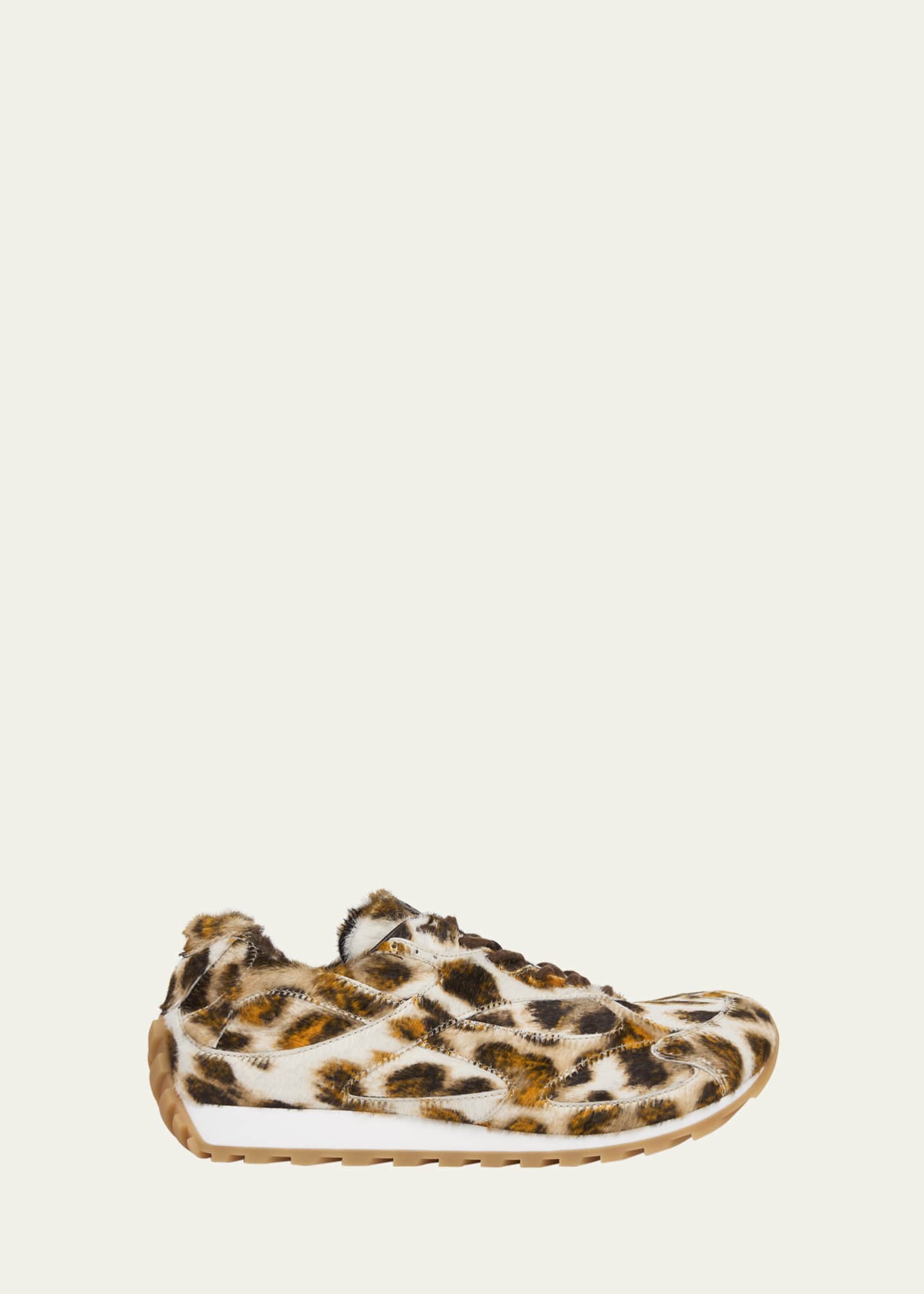 Bottega Veneta Orbit Jaguar-Print Calf Hair Fashion Sneakers Image 1 of 5