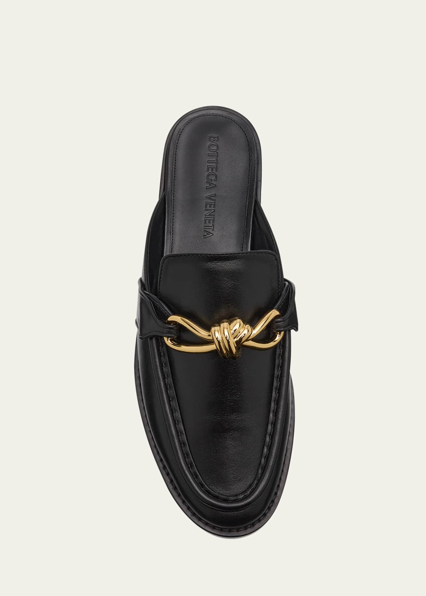 Bottega Veneta Astaire Knot Leather Loafer Mules Image 6 of 6